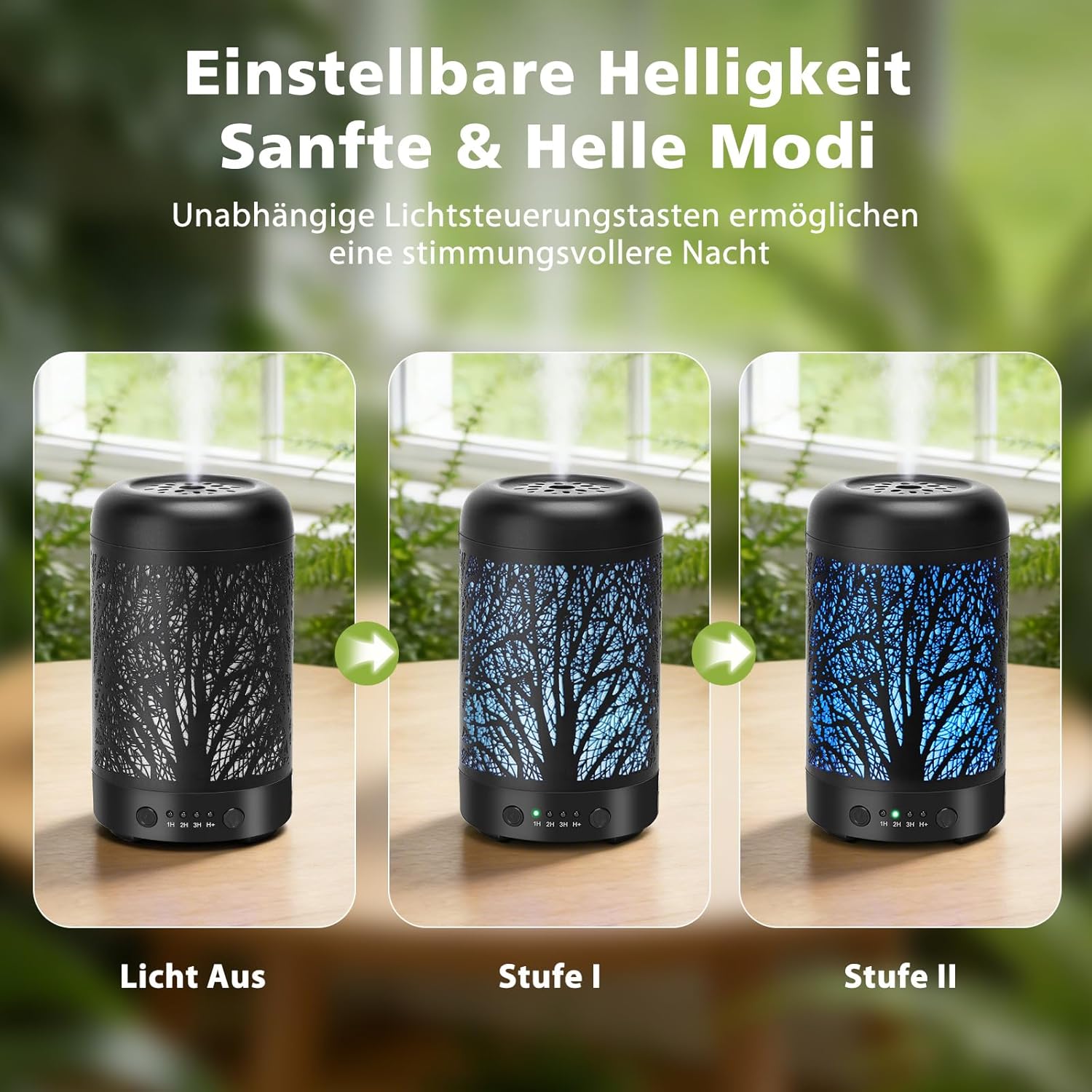Aigostar Aromadiffusor, Aromatherapie-Diffusor für ätherische Öle, 100 ml Ultraschall-Diffusor, 7-Farben-Beleuchtung, Luftbefeuchter für Schlafzimmer/Büro/Yoga – Bild 6