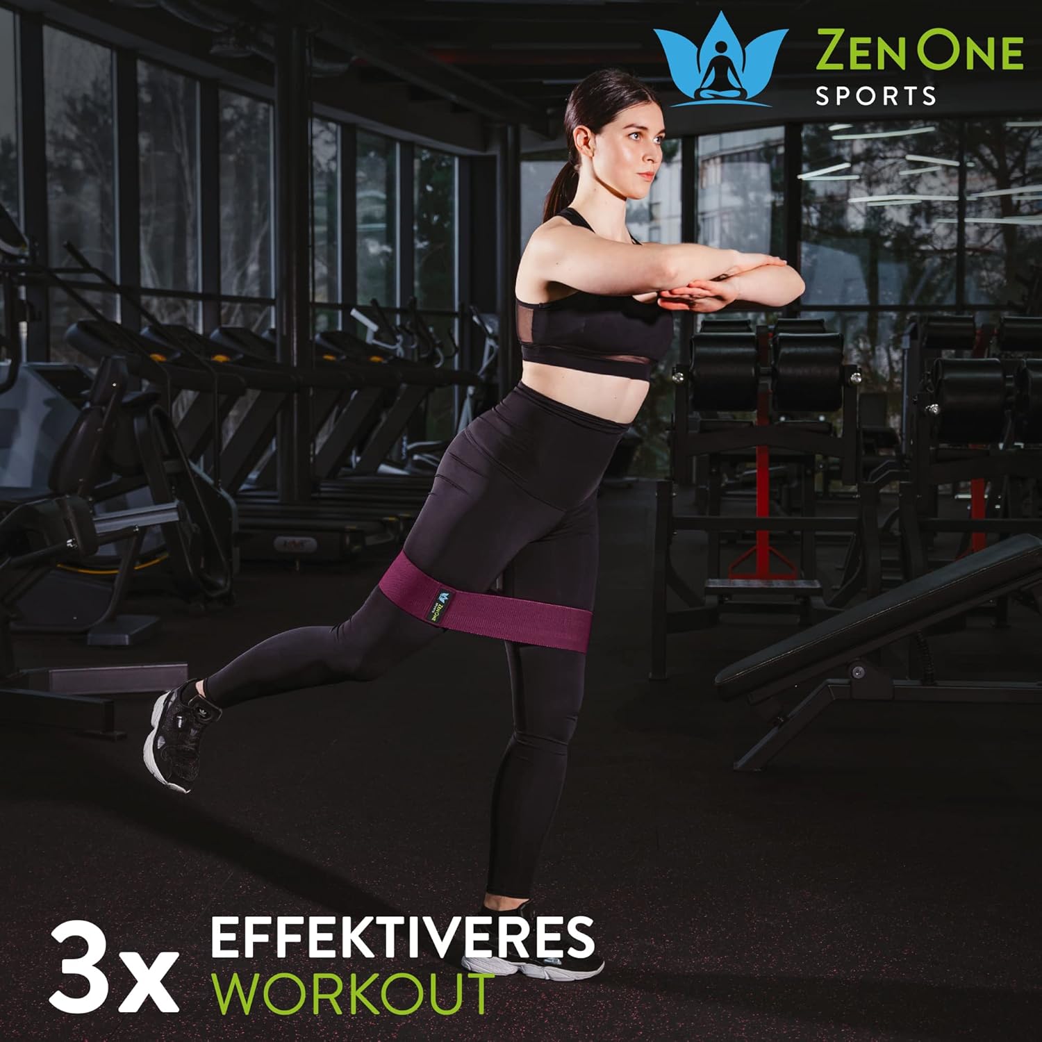 ZenOne Sports® Fitnessbänder aus Latex I Loop Bänder Set - Widerstandsbänder in 3-5 Stärken I Resistance Bands für Krafttraining, Warm-up & mehr I Booty Band Set mit Workout-Guide, Theraband Loop – Bild 8