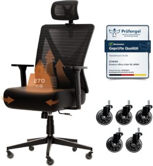 Dowinx Bürostuhl 270 kg, ergonomis...