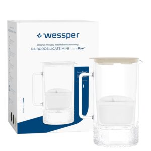 Wessper Glas-Wasserfilterkanne 2 L,...