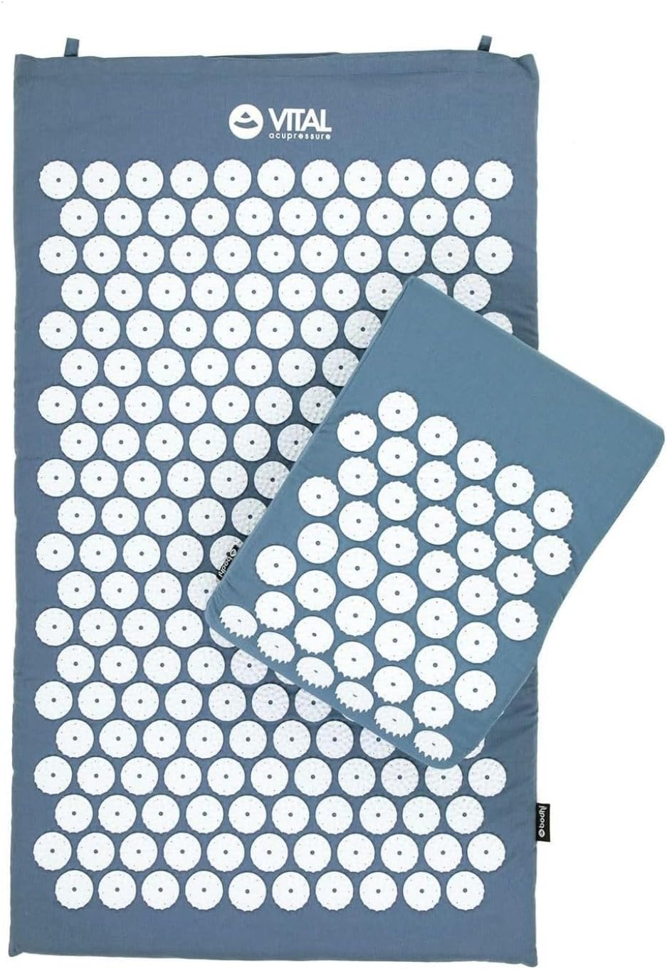 Akupressur-Set VITAL: Akupressurmatte (74 x 44 cm) und Akupressurkissen im günstigen Set, revitalisierende Rückenmatte und Nackenkissen, wohltuende Entspannungsmatte und Kissen