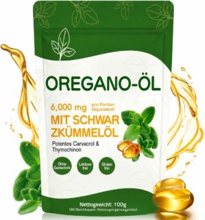 Oreganoöl-Kapseln 6000 mg, 180 Wei...