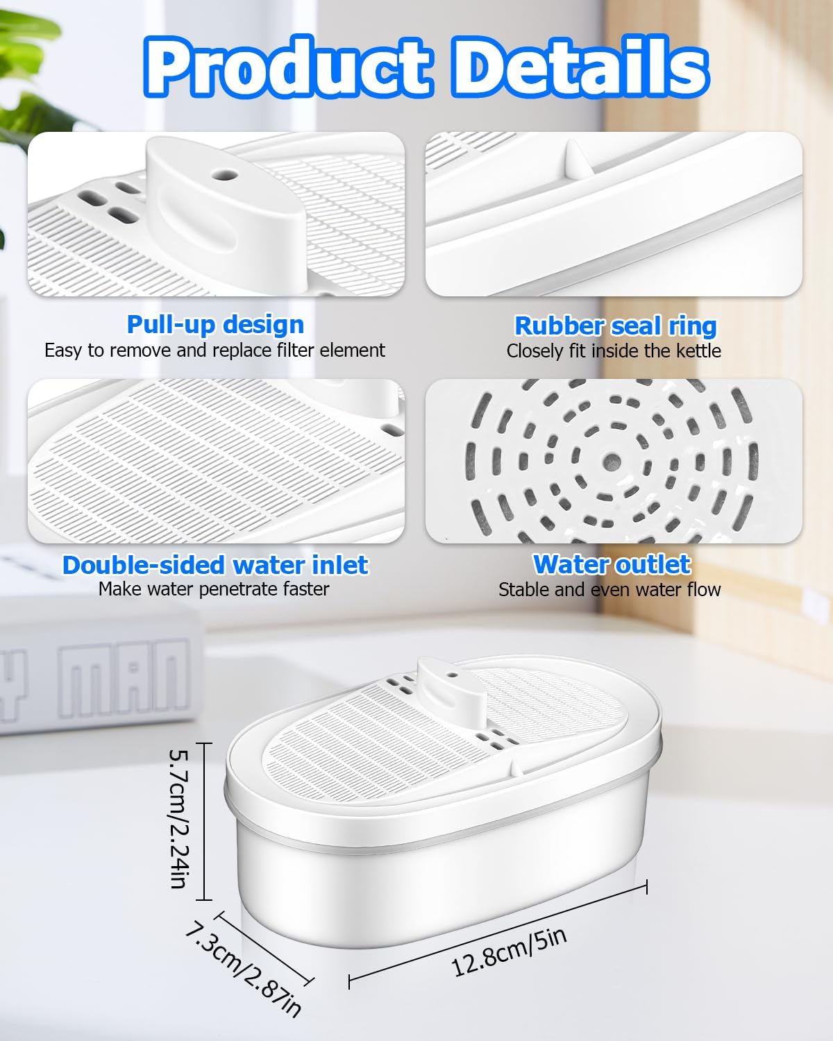 WD-PF-01A Plus Wassertropfenfilter für alle Wasserfilter für Trinkwasser, reduziert PFOA/PFOS, Restfilter Chlor und Rost, Wasserfilter drei Monate oder 200 Gallonen, reduziert – Bild 3