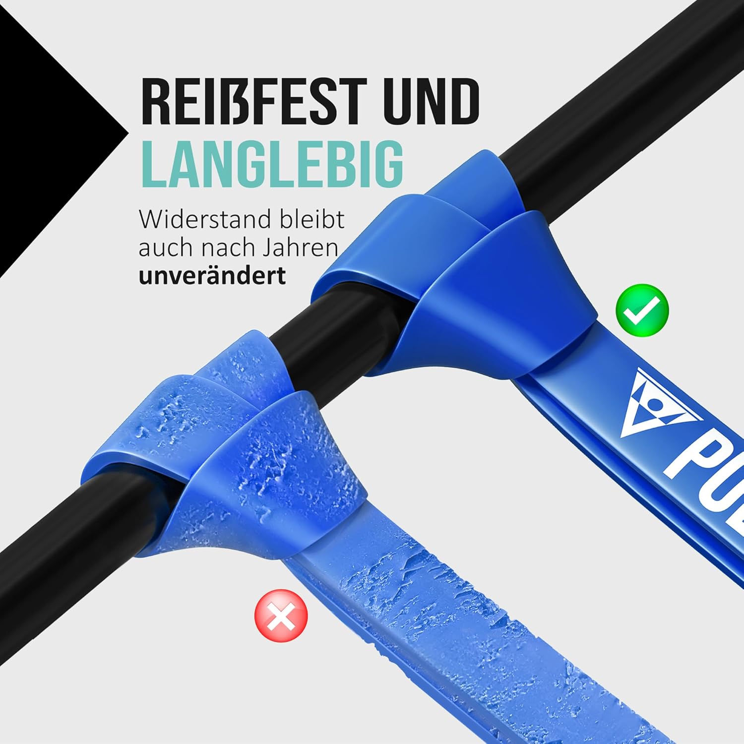 PULLUP & DIP Fitnessbänder, Widerstandsbänder mit Tasche, Türanker (mit Sets) und Übungsanleitung, einzeln & im Vorteilsset, Pull-Up Band Fitnessband für Calisthenics – Bild 3