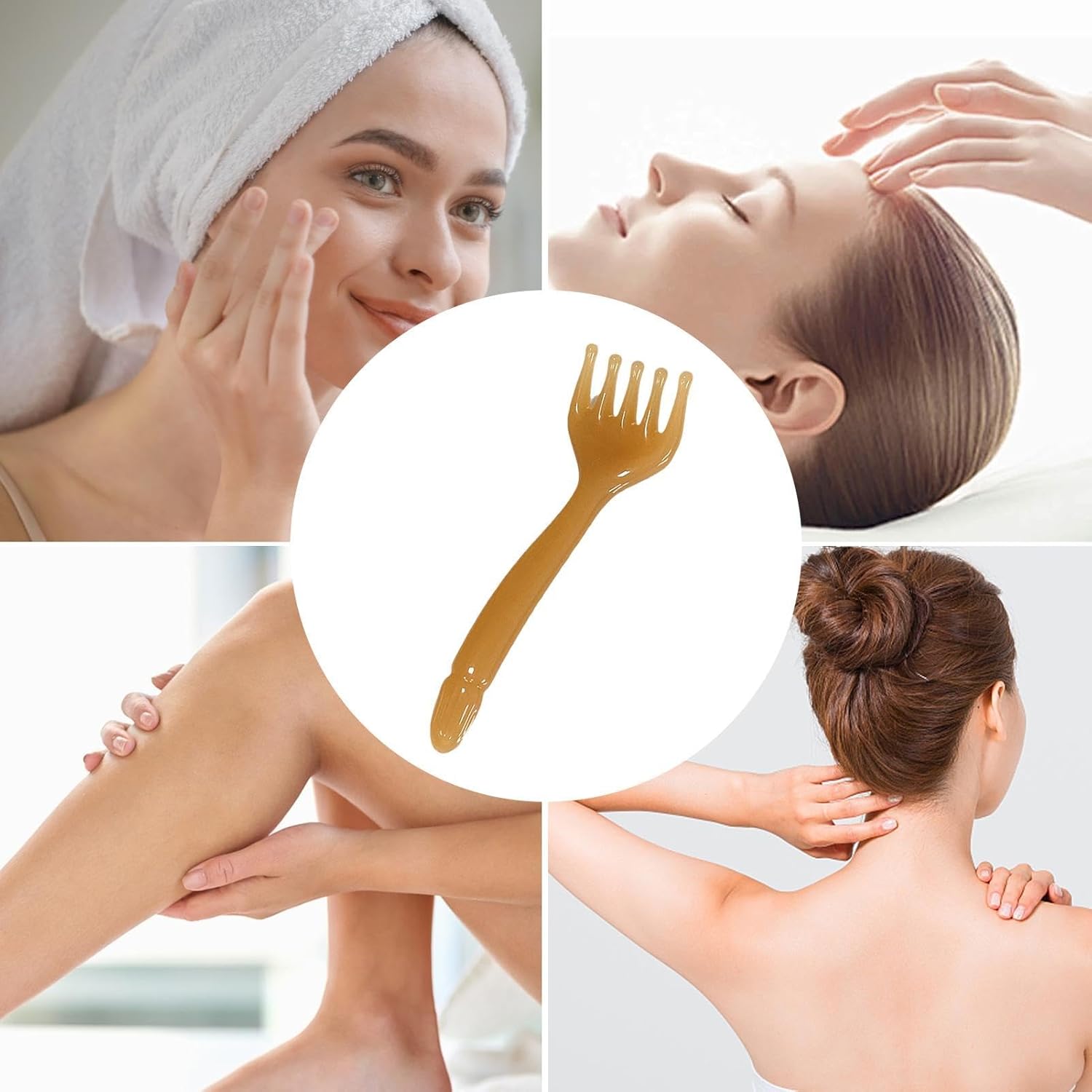 Massagegerät für den Kopf – Körpermassagegerät mit fünf Klauen aus Kunstharz, tragbares Entspannungsgerät | Sanftes ergonomisches Design, Mehrzweck-Therapiegerät für Kopfhaut, Nacken, Rücken, Schulter – Bild 4