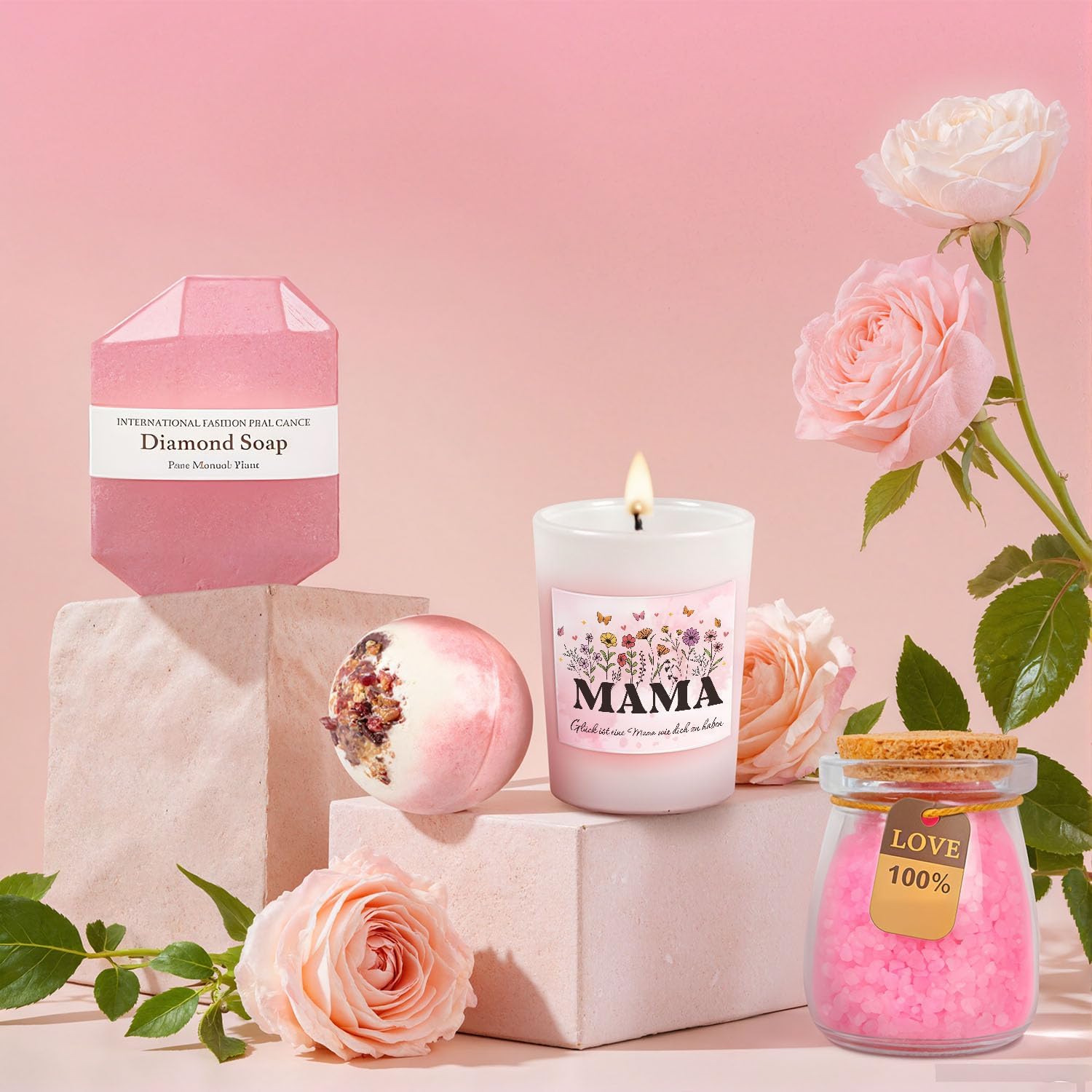Giftota Muttertagsgeschenke, beste Mama-Geschenke für Mama, Geburtstagsgeschenk für Mama, Geschenke für Frauen, rosa Wellness-Geschenkbox, Geschenk für Mutter, Frau, Ostern, Muttertag, Geburtstag, Weihnachten – Bild 5