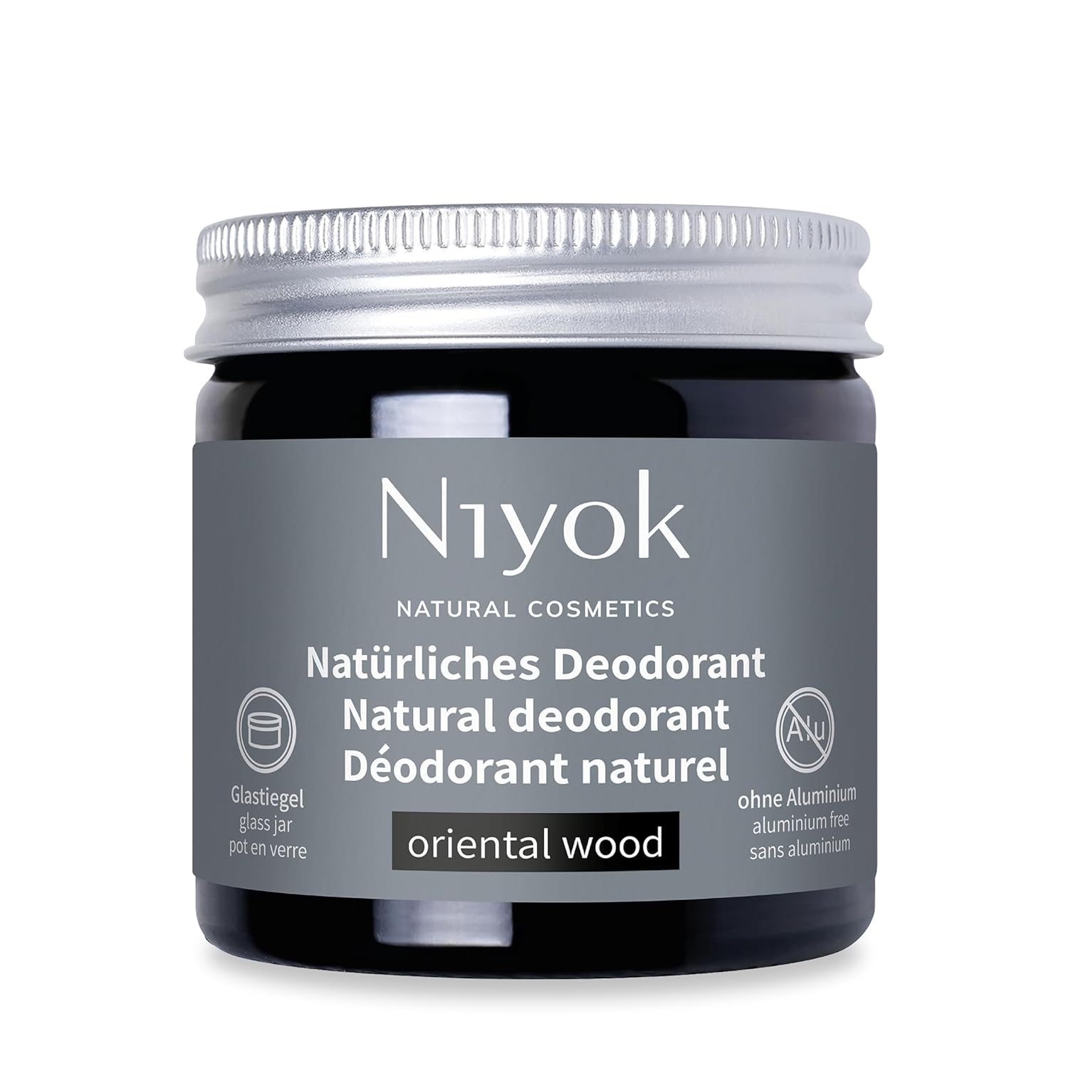 Niyok Oriental Wood 2-in-1 Anti-Transpirant Deo-Creme (40 ml), natürliches Deo ohne Aluminium, 24 Stunden Schutz vor Geruch und Schweiß, Deo-Creme, Unisex, feste Deo-Creme, vegan