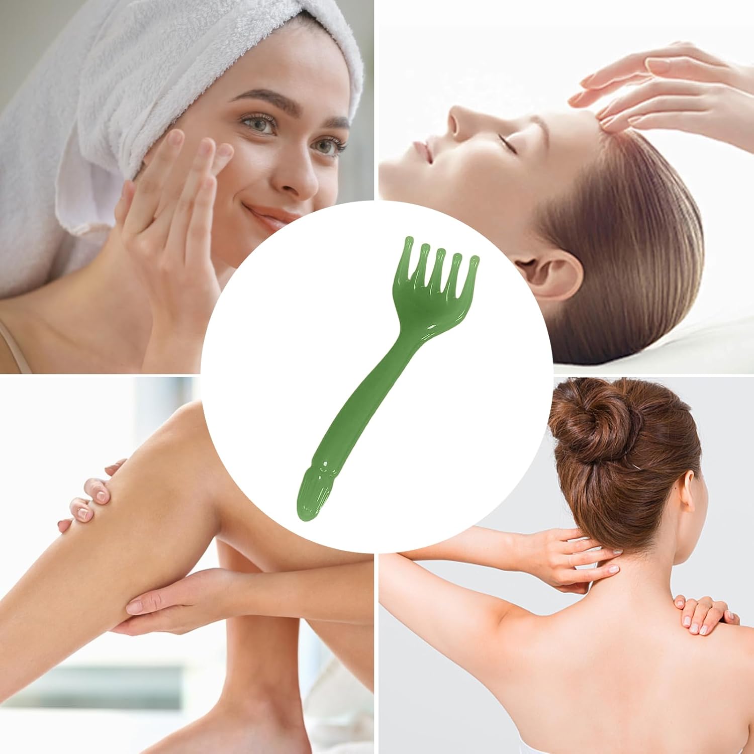 Kopfmassagegerät – Ergonomischer Kopfhaarentspanner, tragbares, sanftes Kammmassagegerät mit fünf Klauen | Körpertherapie-Zubehör für Stressinstrument – Bild 3