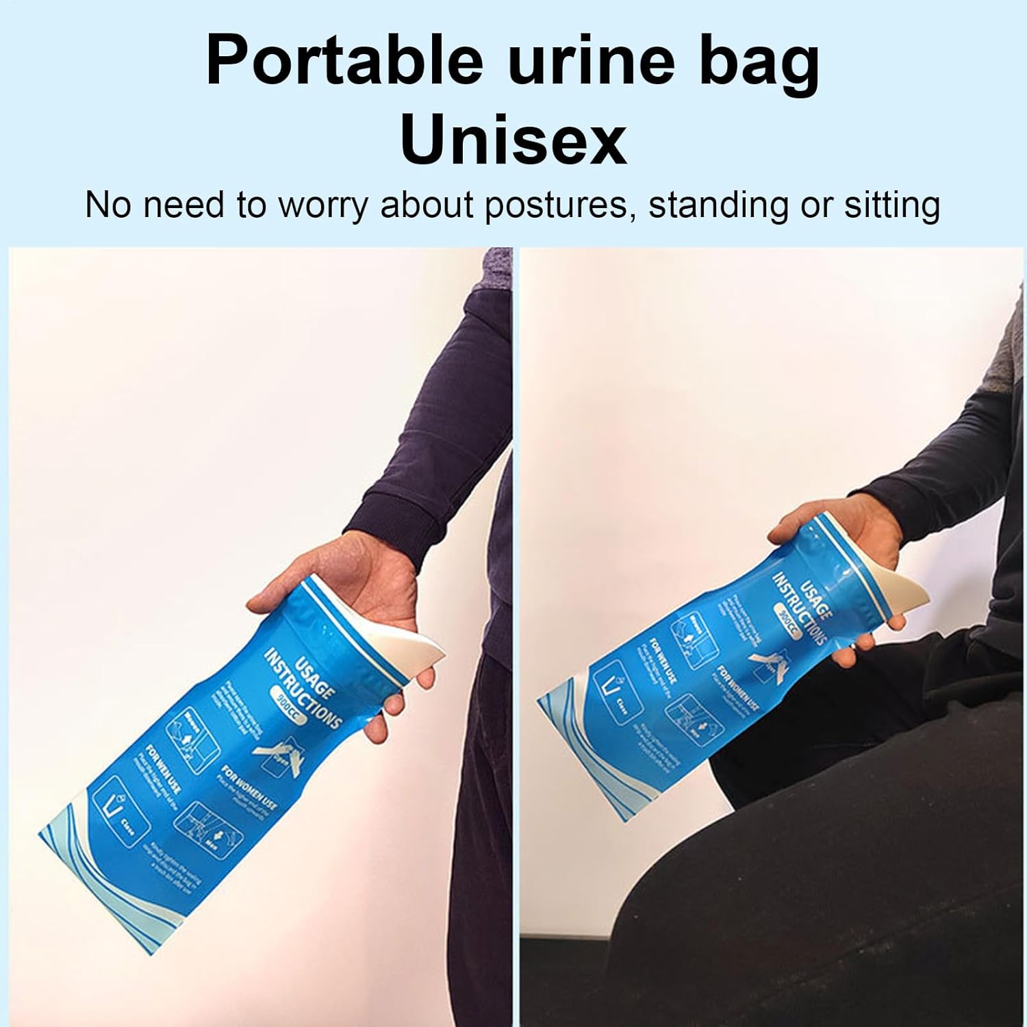 Reisetaschen, tragbarer Hygienebehälter für Frauen, 900 ml, auslaufsichere Hygieneprodukte für Erwachsene, Kinder, schwangere Patienten, Fahrer, Reisen – Bild 4