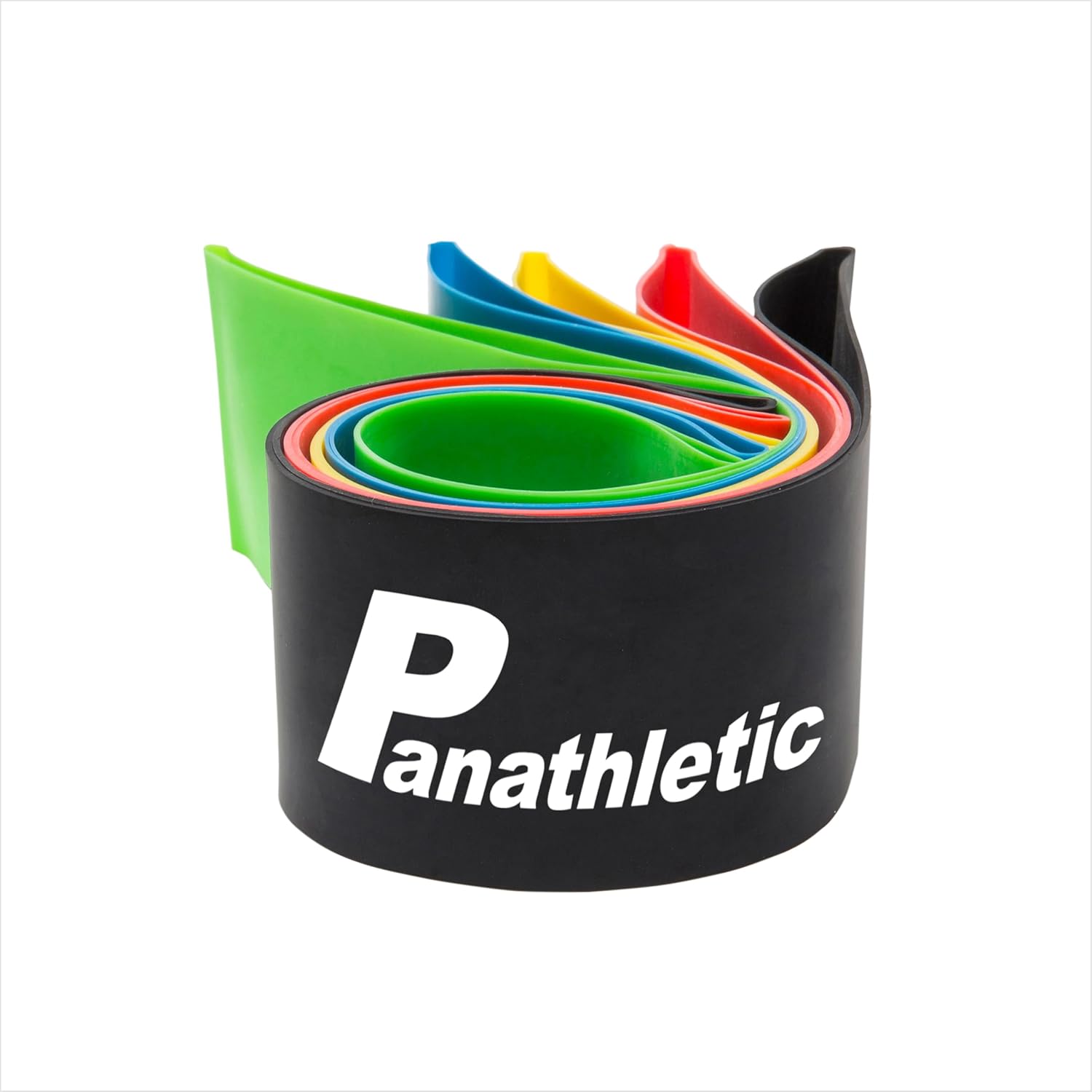Panathletic Fitnessbänder, Set mit 5 verschiedenen Kraftbändern, Übungsanleitung, eBook auf Deutsch, Tragetasche – 5 x Fitnessbänder, Gymnastikband, Therabänder, Widerstandsbänder – Bild 4