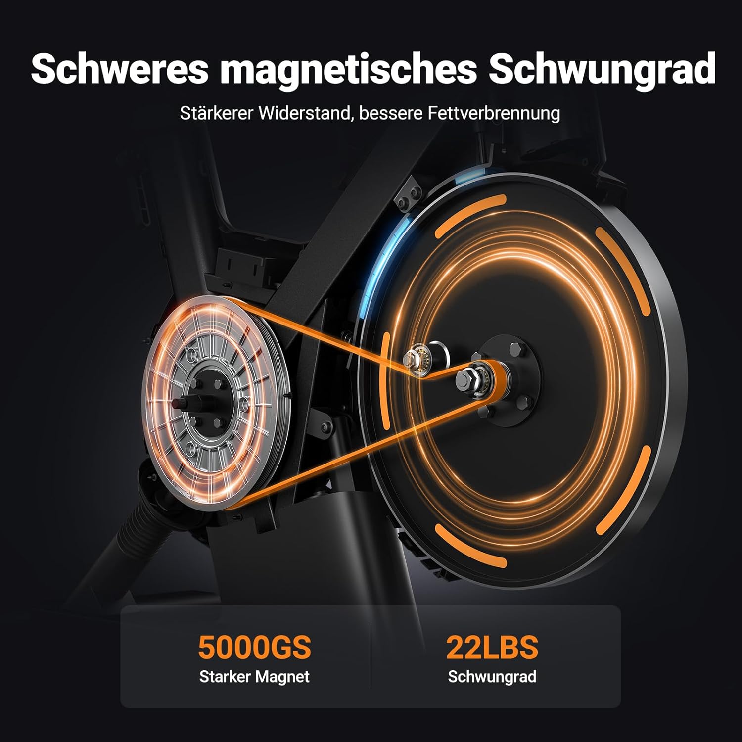 MERACH Heimtrainer, Bremsbelag/magnetisches stationäres Rad mit exklusiver App, geräuscharmes Indoor-Fahrradrad mit 270 Pfund Gewichtskapazität, Hantelständer und Fitnesskurse zur Gewichtsreduktion – Bild 5