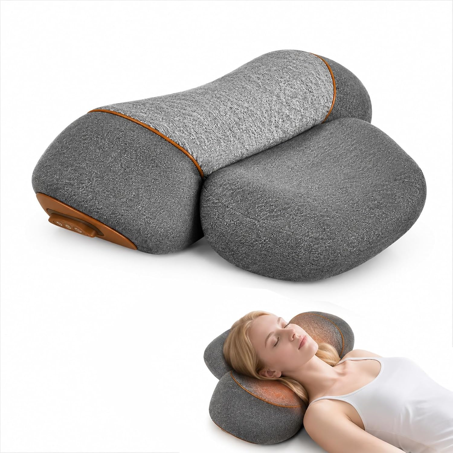 Theratex 3-In-1 Massagegerät Nacken, Original Theratex 3-In-1 Massagegerät, Drei erweiterte Funktionen: Vibration, Wärmeanwendung und Traktion, ein entspannendes und wohltuendes Massageerlebnis