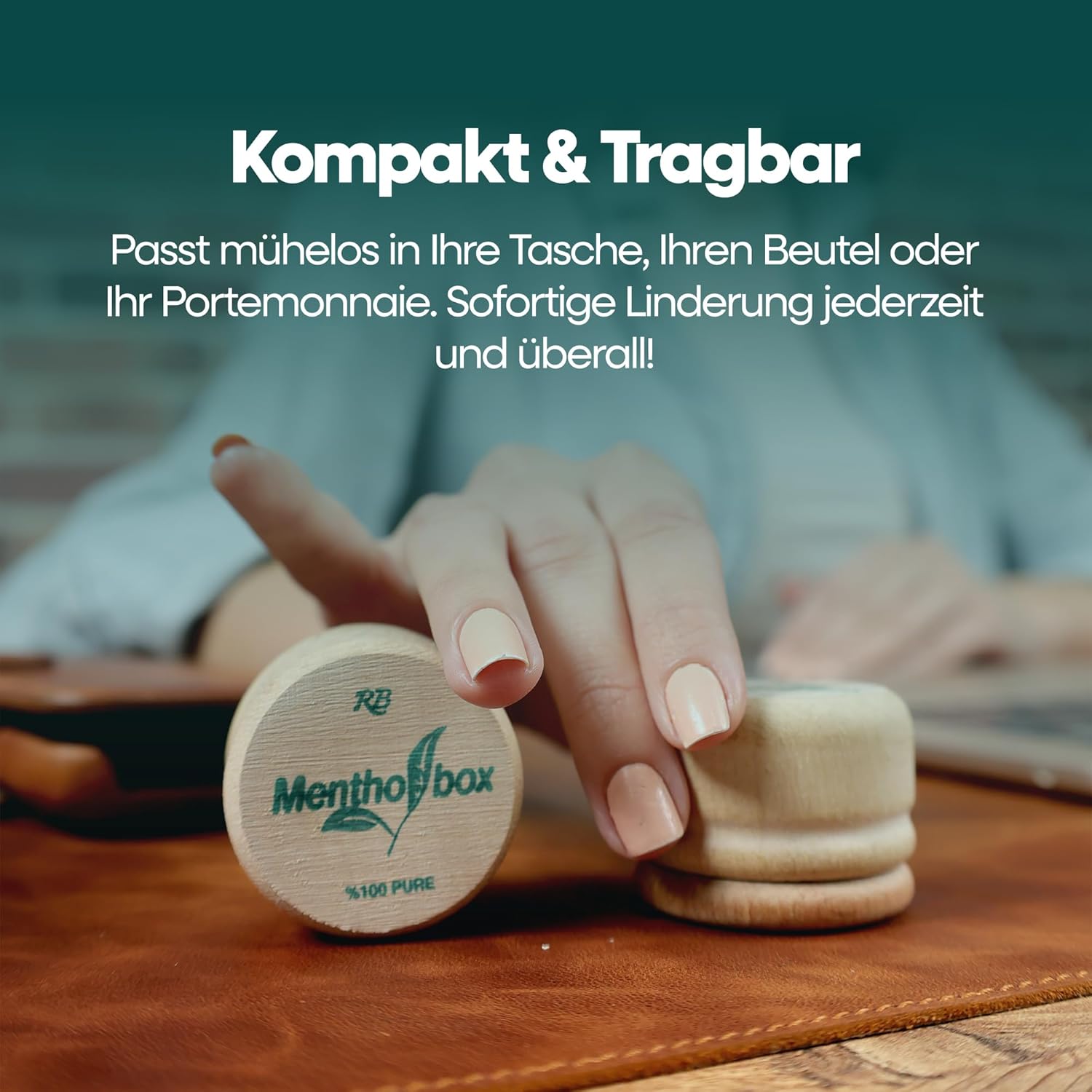 Menthol-Stein, Menthol-Box, hilft bei der Linderung von Migräne, erfrischender und kühlender Menthol-Macaron, zum Bürsten von Stirn und Hals, Menthol-Spa-Massage, reines Kristall-Menthol, 1 x 6 g – Bild 6