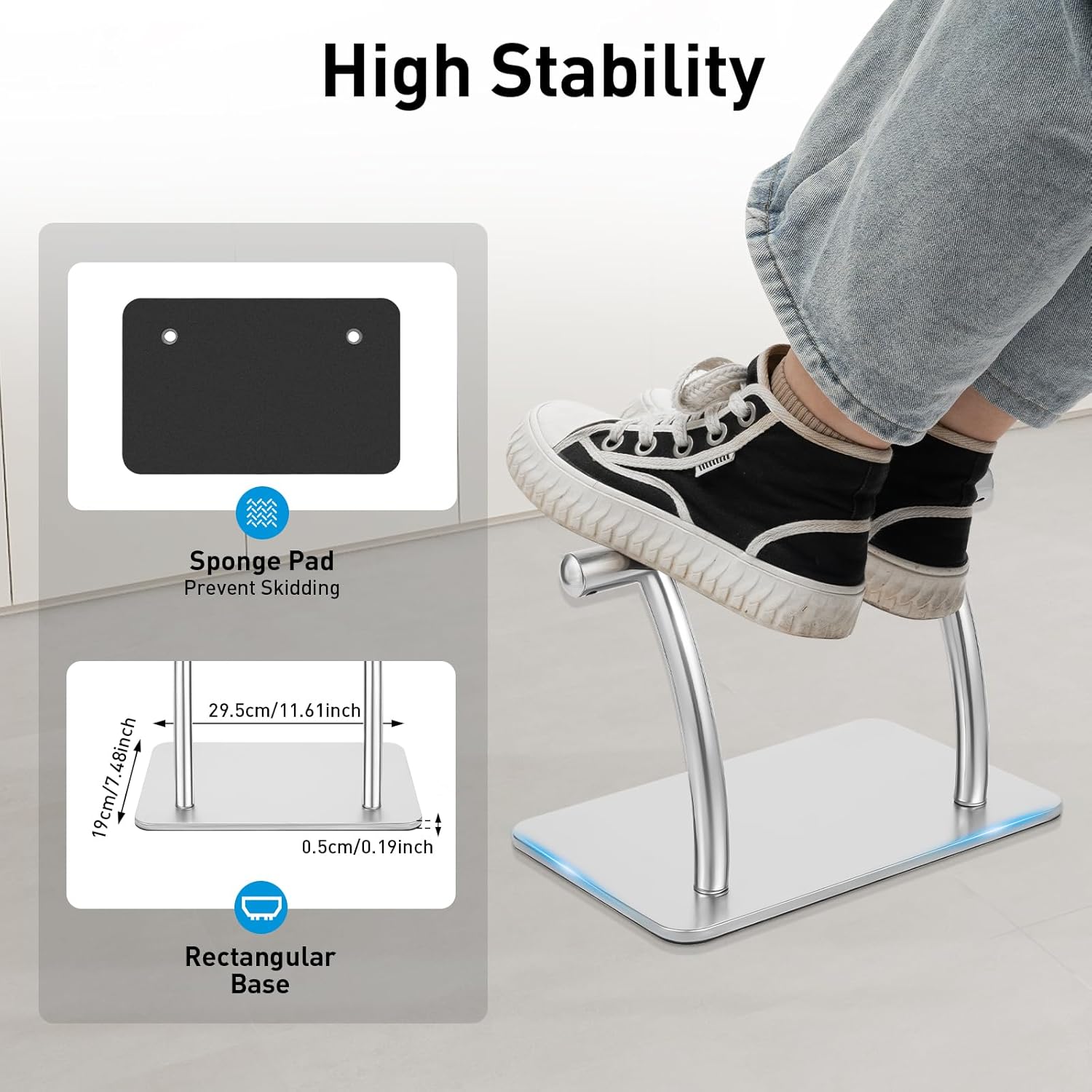 Edelstahl-Fußstütze, professionelles mobiles Fußpedal, Fußstütze, Fußstütze, Friseur-Fußstütze, für Friseur, Schönheit, Spa, Nagelmassage, Salonstühle – Bild 2