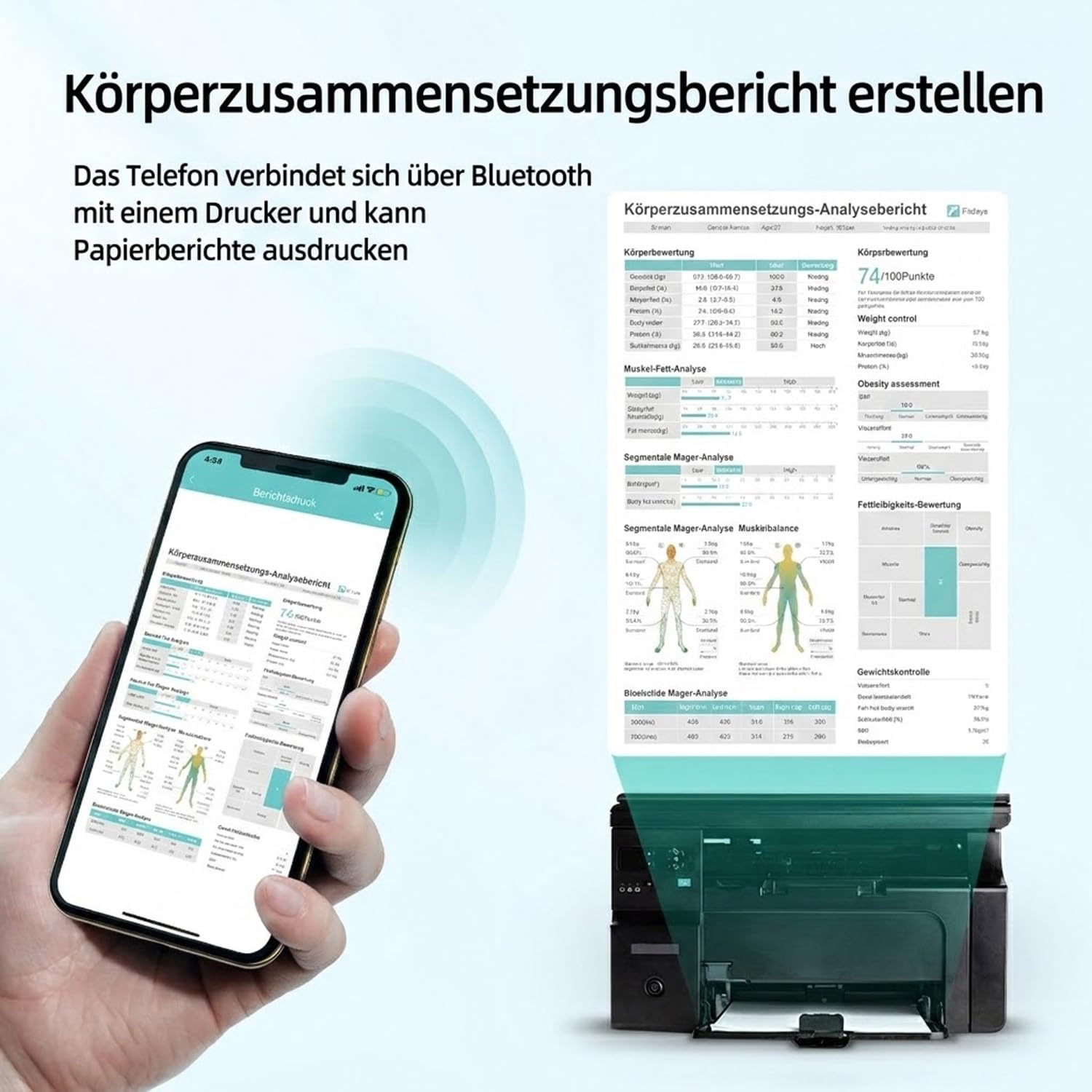 Hume Body Check Körperfettwaage mit 8 Frequenzsensoren, Smart Waage mit App Für Körperfett, Muskelmasse, Bmi, Personenwaage mit Körperfett, 28 Wichtige Kennzahlen Zur Körperzusammensetzung – Bild 8
