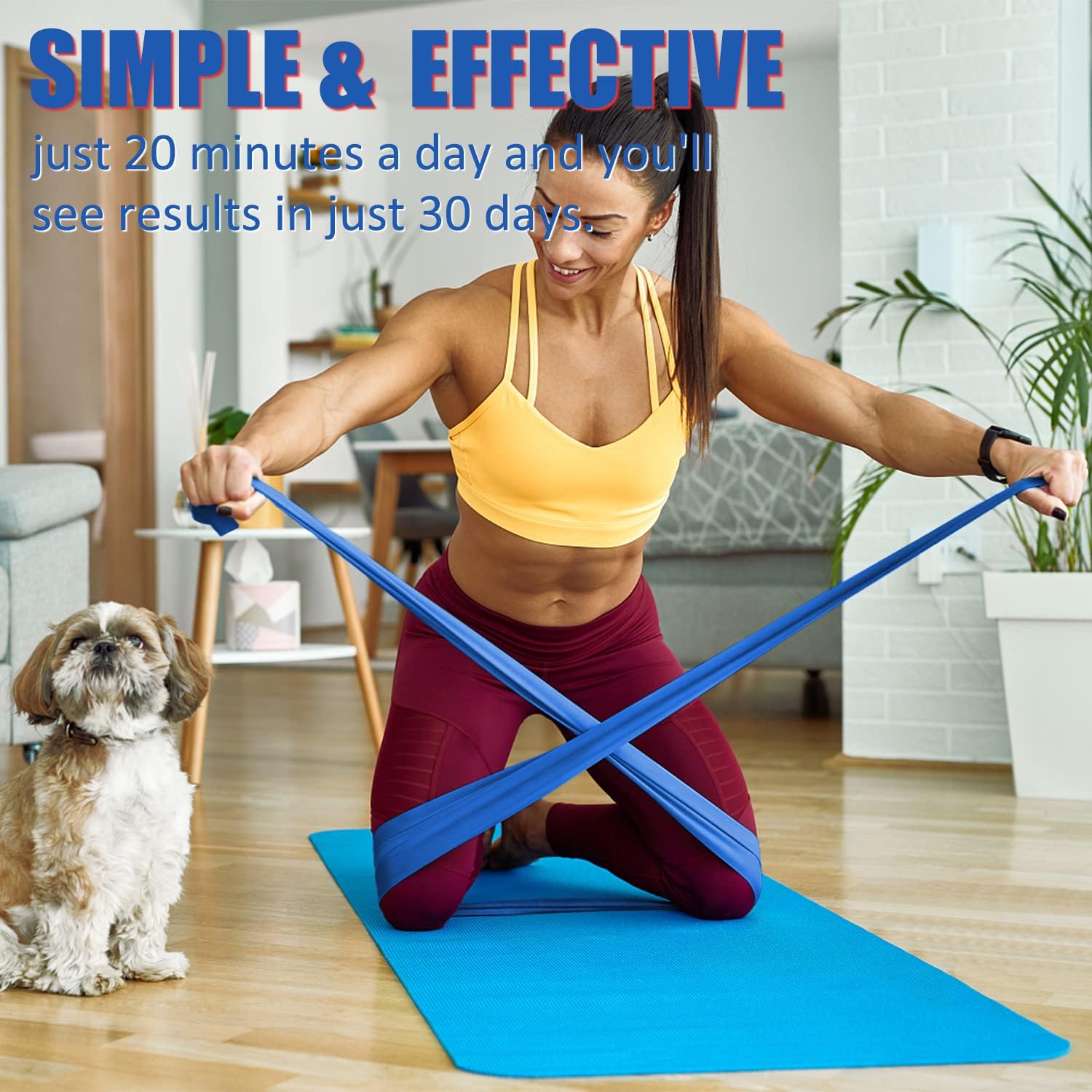 Widerstandsbänder 3er-Set, Fitnessbänder mit 3 Widerstandsstufen, Widerstandsbänder, Übungsbänder mit Tragetasche, ideal für Yoga, Pilates – Bild 6