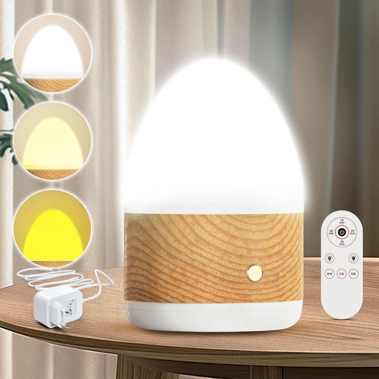 Tageslichtlampe 13000Lux Lichttherapielampe Tageslichtlampe mit Fernbedienung, UV-freies SAD-Licht mit 3 Farbtemperaturen, LED-Simulation von Tageslicht, Dimmer und 4 Timer Tageslichtlampe