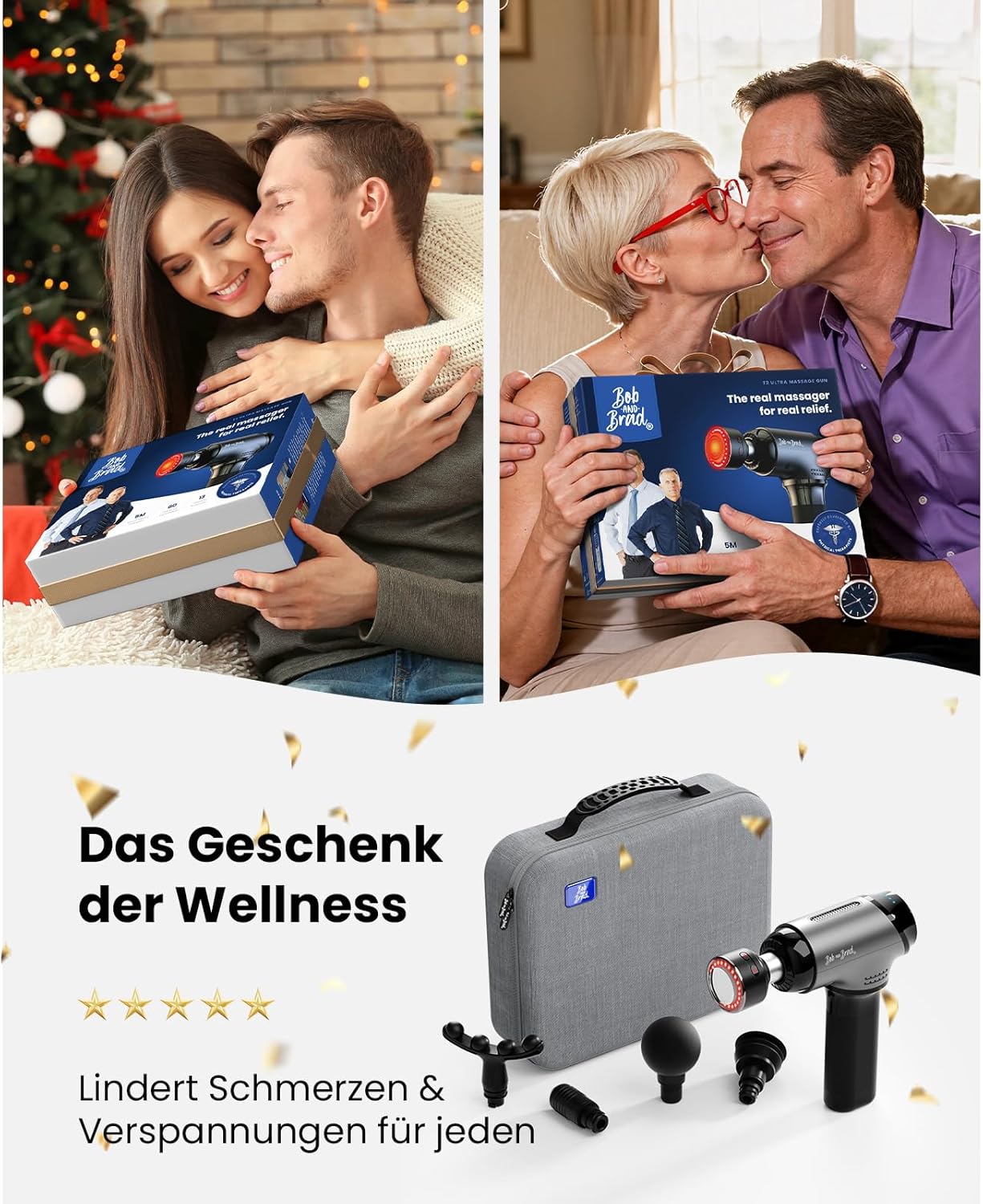 BOB AND BRAD T2 Ultra Massagepistole mit Wärme- und Rotlichttherapie, professionelles Tiefengewebemassagegerät für Sportler, tragbare Massagepistole zur Muskelregeneration, Geschenk für Männer, Frauen – Bild 9