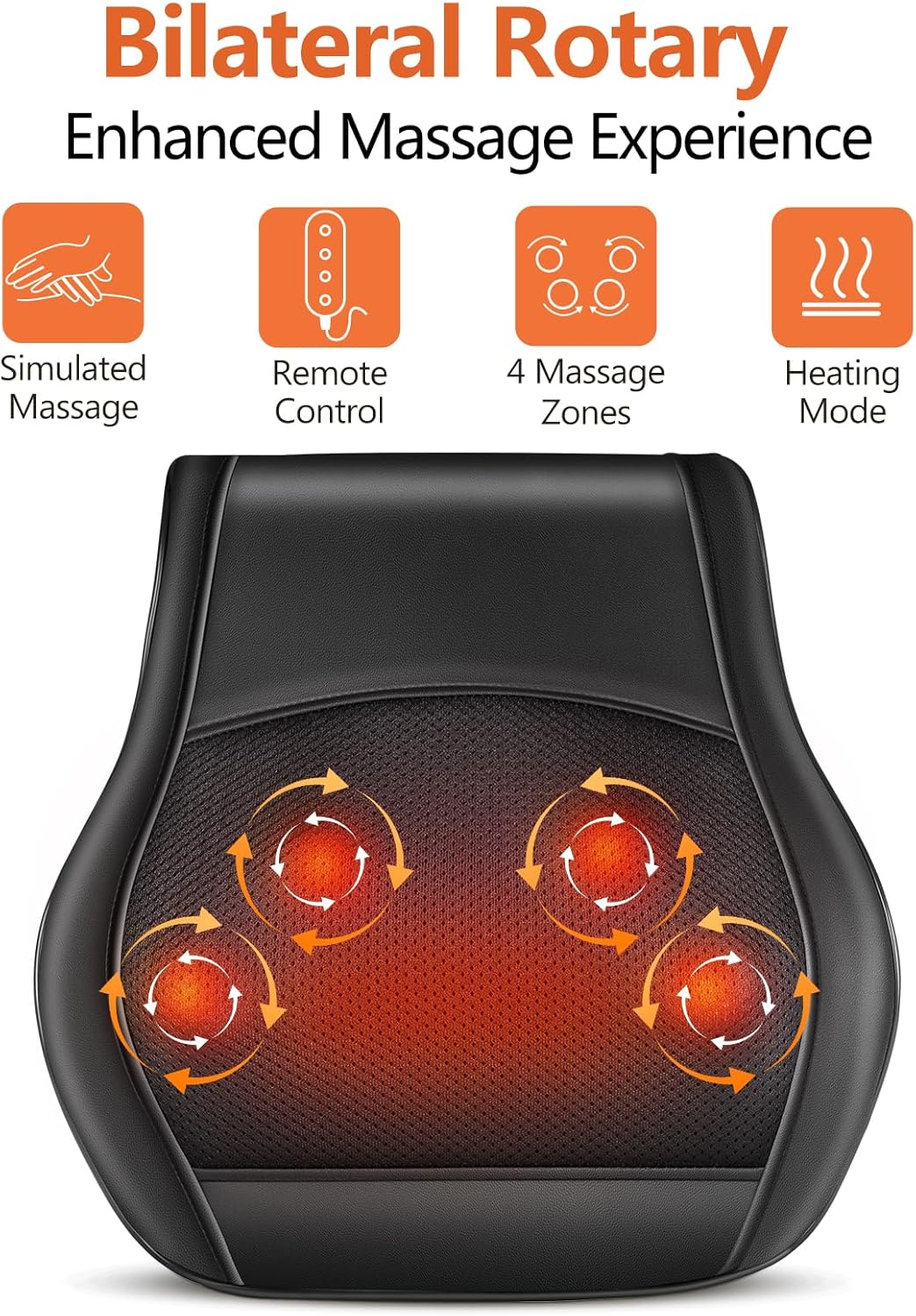 Brelley Massagegerät, Nackenmassagegerät mit Wärme, Shiatsu-Rückenmassagegerät mit 3D-Tiefengewebemassage für Nacken, Rücken, Beine – Geschenke für Frauen, Männer und Eltern – Bild 2