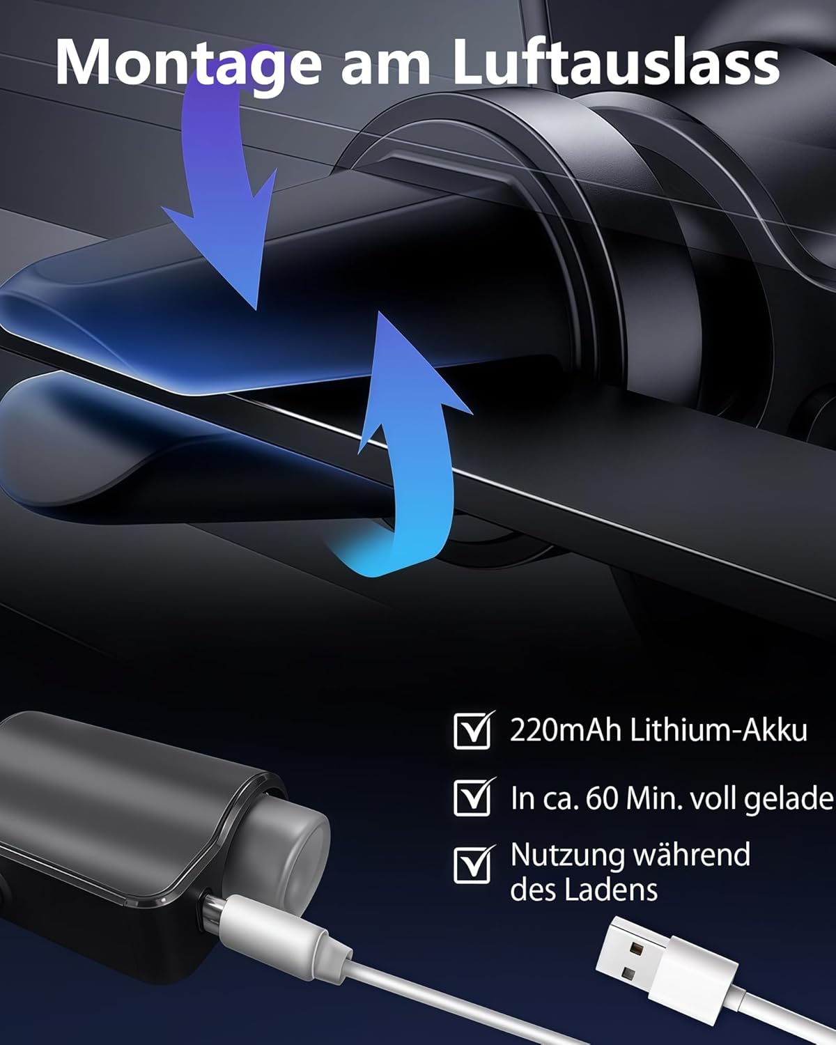 Elektroauto-Lufterfrischer mit 3 Parfümen (Köln/Chanell/Hiltonn), Ultraschallzerstäuber, intelligente 3 Modi, automatisches Ein-/Ausschalten, eingebauter Akku, 30 ml natürlicher Autoduft CFK-3Z – Bild 8