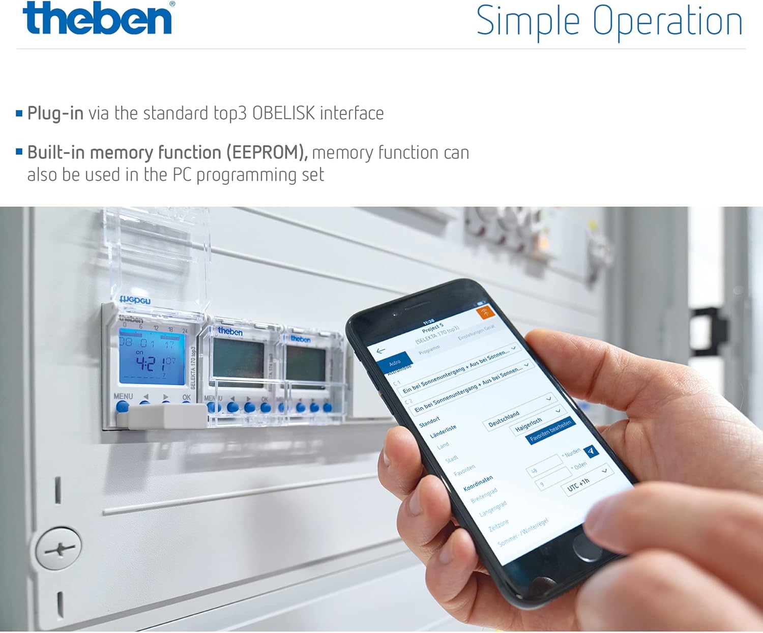 Theben TR Timer, weiß, BT OBELISK top3 – Bild 5