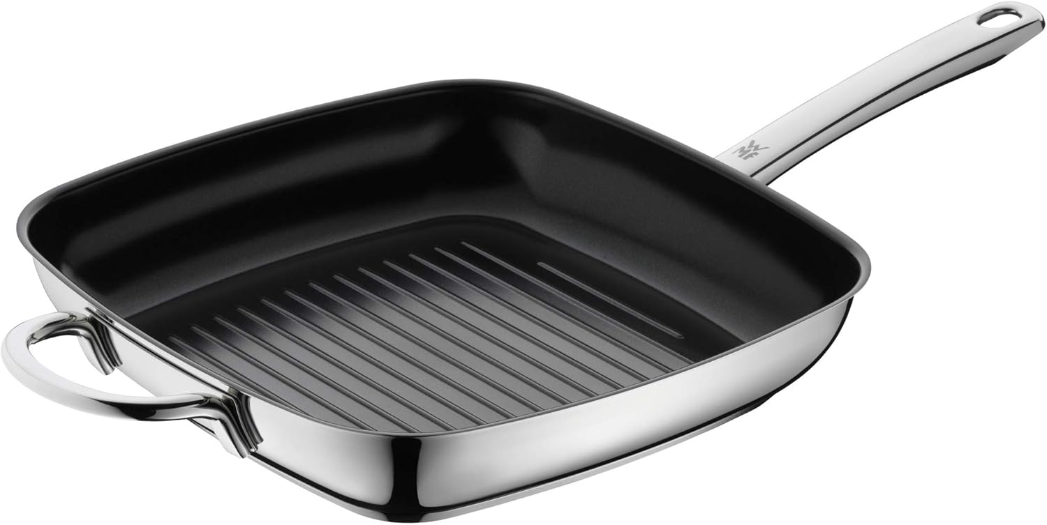 WMF Durado Grillpfanne 28 x 28 cm, Durado Cromargan Edelstahlbeschichtung, Keramikbeschichtung, induktionsgeeignet