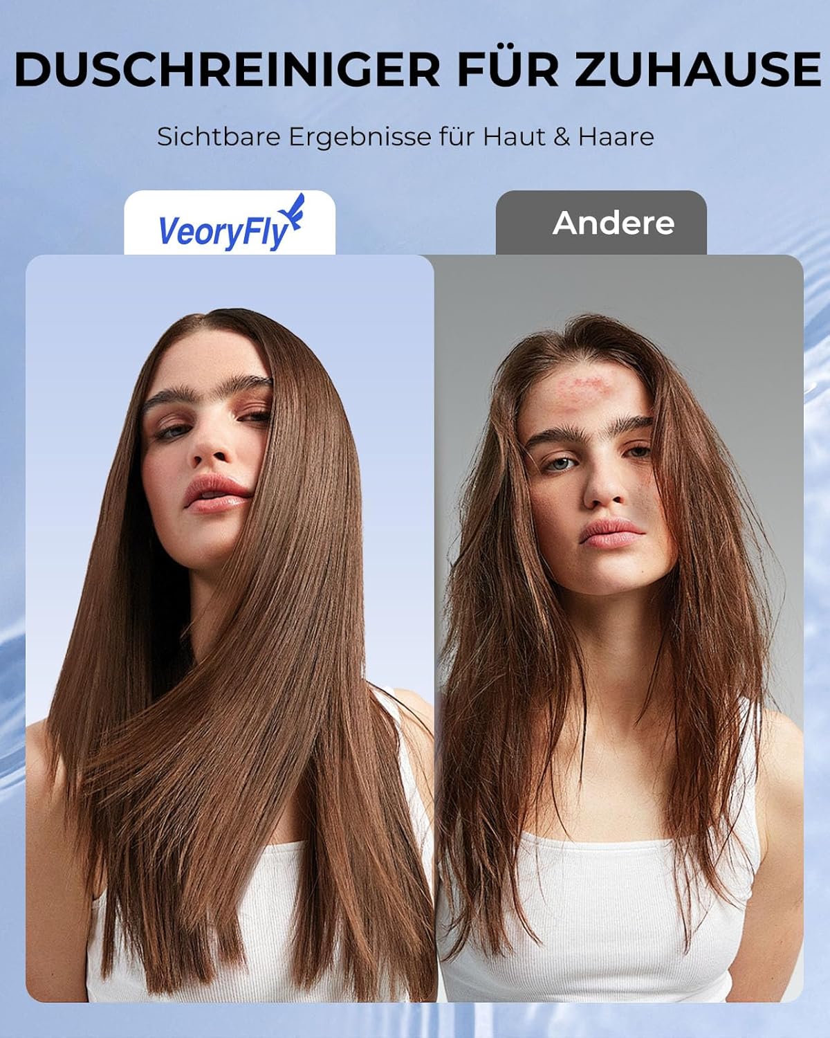 Duschfilter 99 % Chlorentfernung + 2 Filterkartuschen zur Entfernung von Schwermetallen, Schmutz, Wasserfilter-Dusche, geeignet für alle G1/2-Anschlüsse, verbessert den Zustand Ihrer Haut, Haare – Bild 2