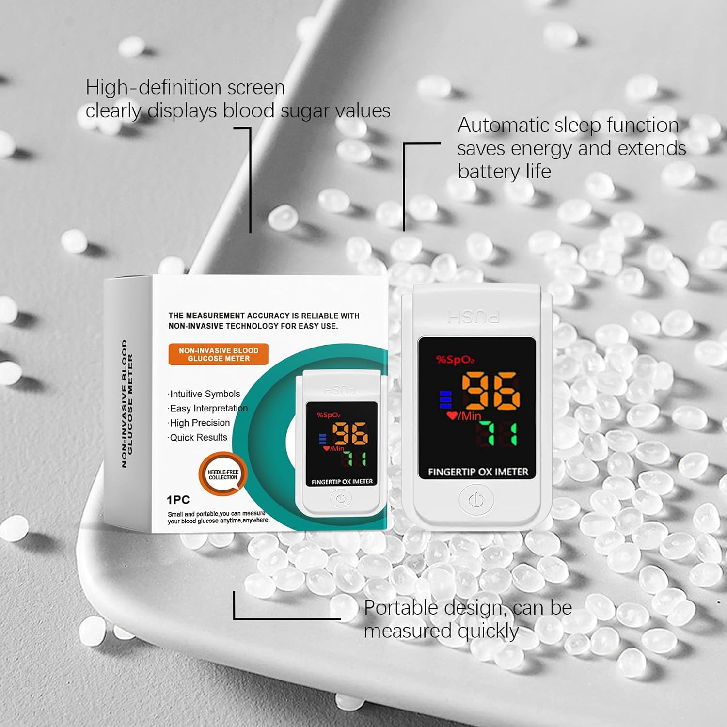 Blutzucker-Messsystem,Zuckermessgerät Glucose Monitor,Einfach zu bedienen,Kontrollieren Sie effektiv den Blutzucker,1PC – Bild 7