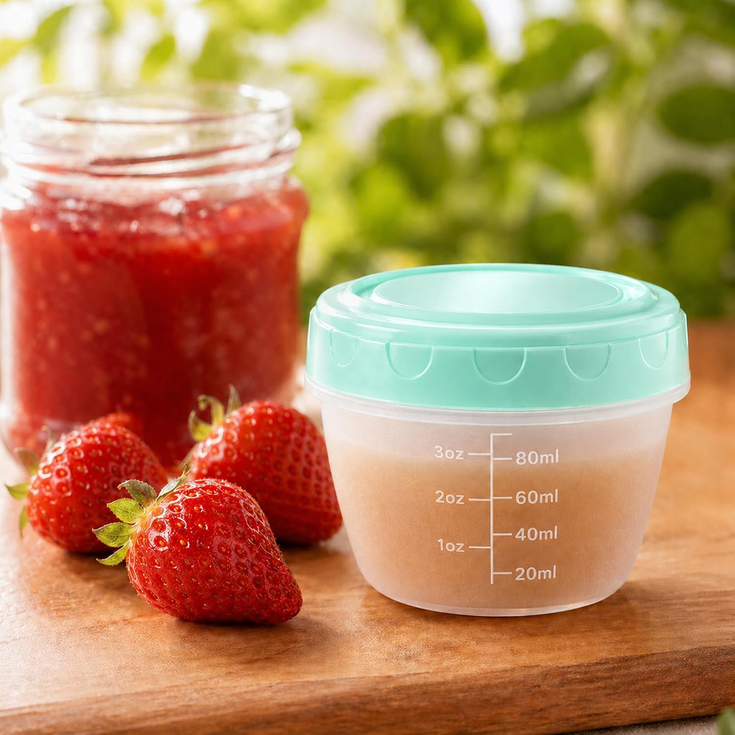 6 Stück Kleine Gefrierdosen mit Deckel 120ml, Auslaufsichere Mini Vorratsdosen BPA-frei, Stapelbare Frischhaltedosen & Gefrierbehälter für Snacks, Saucen, Babybrei & Meal Prep (5,5 x 7,5 cm) – Bild 3