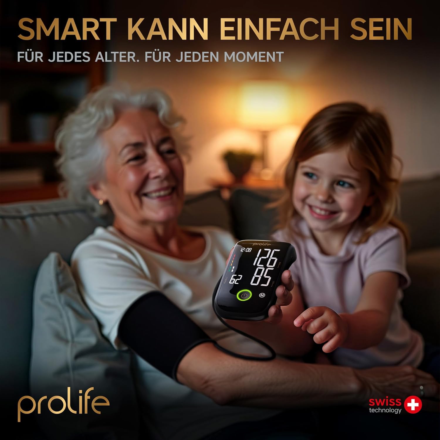 prolife PX7 Premium Blutdruckmessgerät Oberarm mit AFIB, digitales Blutdruckmessgerät mit App, Blutdruckmessgerät Bluetooth, Blutdruckmanschette – Bild 4