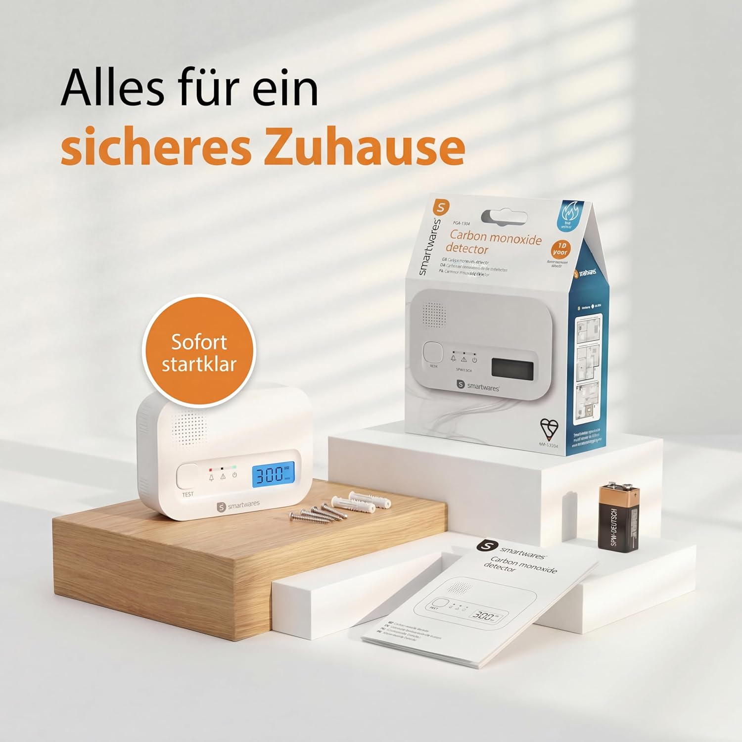 Smartwares Kohlenmonoxidmelder, 10 Jahre Sensor, 1,5 Testsiegerbewertung, mit Display und Testtaste – FGA-13041 – Bild 9