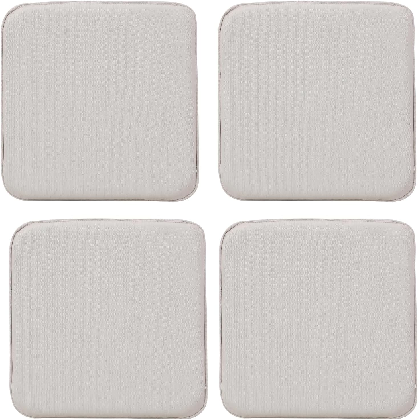 RACE LEAF 4er-Set, 40,5 x 40,3,5 cm, Memory-Schaum, langsamer Rückprall, Sitzkissen, Sitzkissen für den Innenbereich, wasserdichte Oberfläche und rutschfeste Unterseite, Schwarz (Ecru)