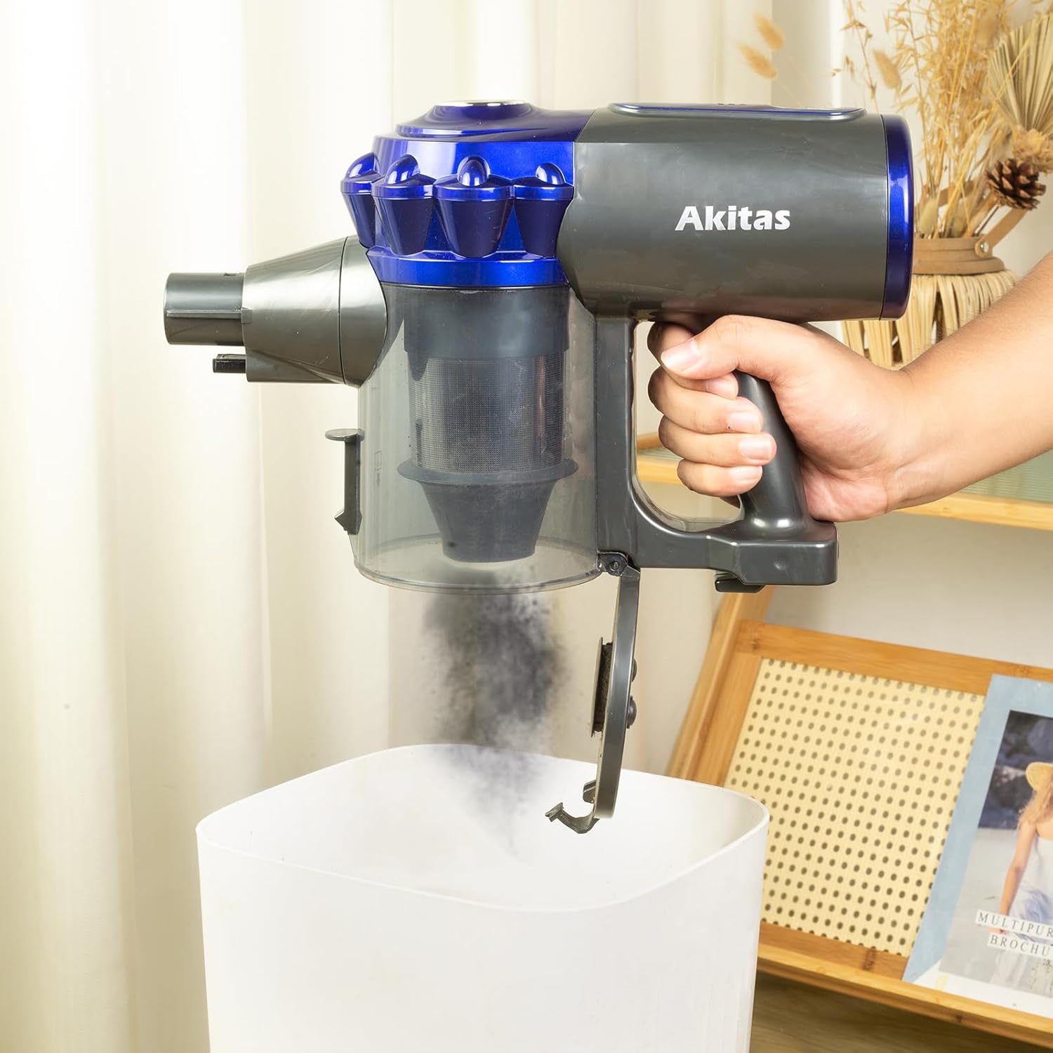 Akitas V8 3-in-1 kabelloser Hand- und vertikaler, leichter 22,2 V 150 W wiederaufladbarer Lithium-Akku für Böden, Teppiche, Tierhaare – Bild 9