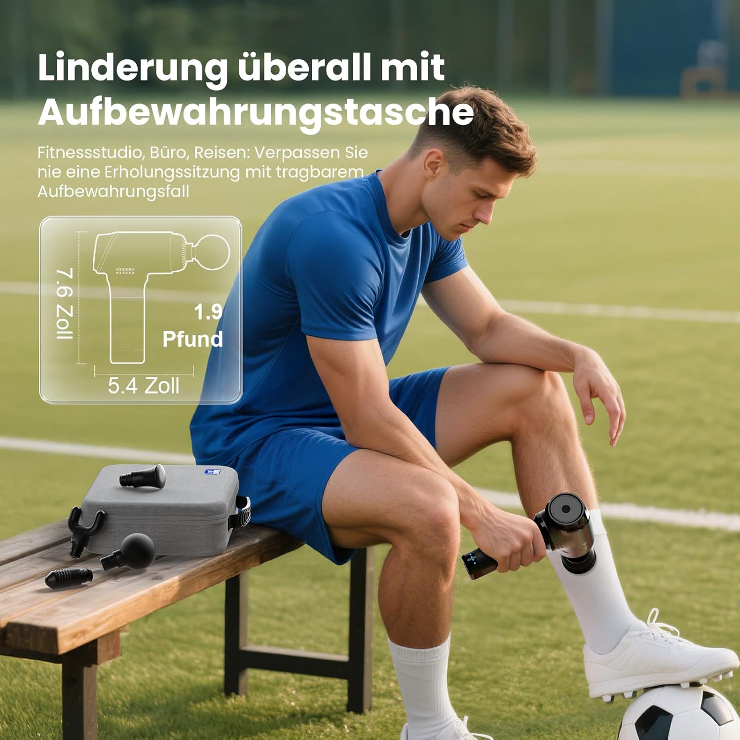 Bob and Brad T2 Massagepistole, Muskelmassagegerät mit 4000-mAh-Akku, 3200 U/min und 10 mm Amplitude, Percussion-Massagepistole mit USB-C-Aufladung, Geschenk für Männer und Frauen – Bild 4