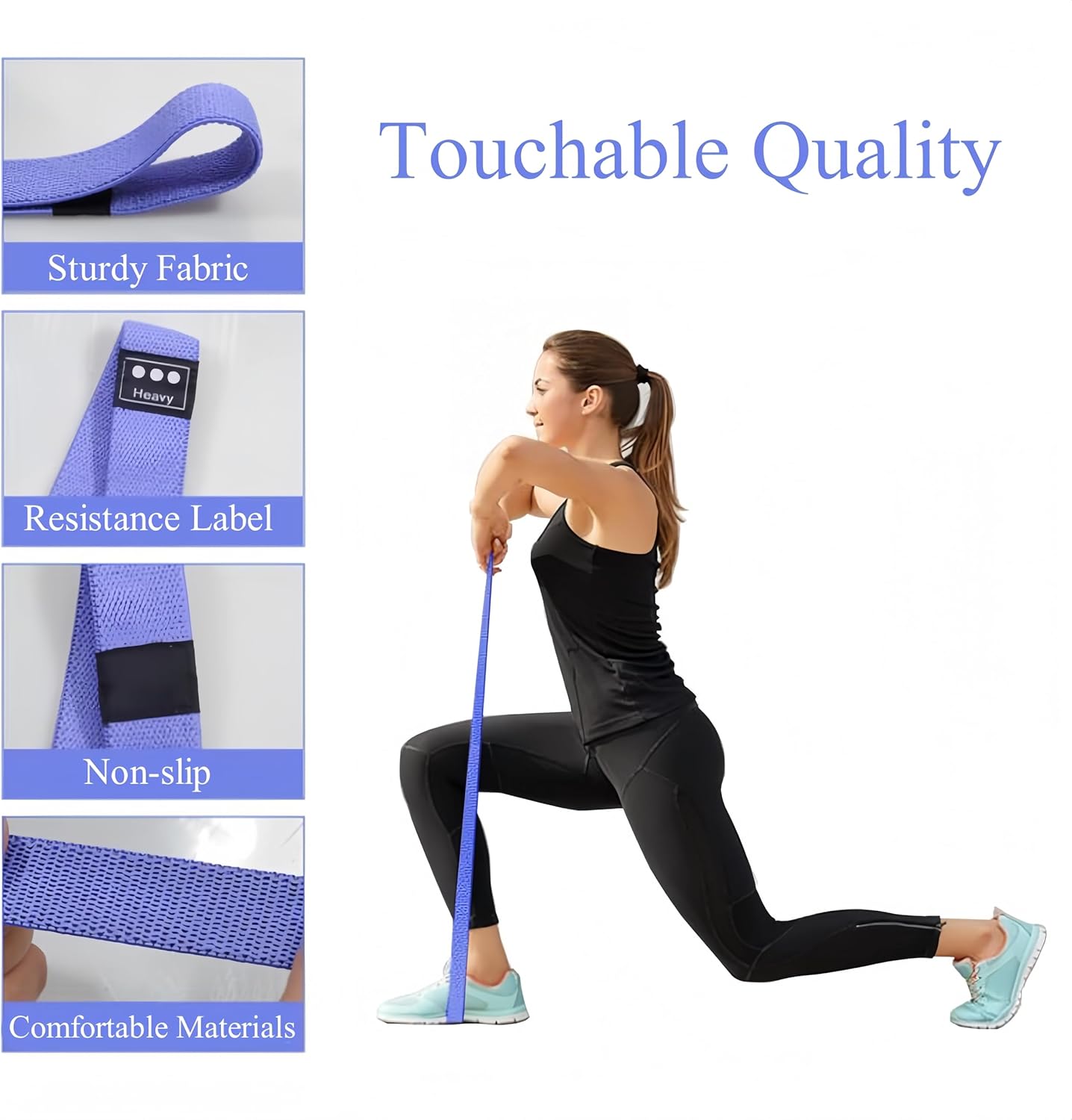 CEILIWEN Fitnessbänder (3er Set), Widerstandsbänder Lang mit 3 Widerstandsstufen, Widerstandsbänder Lang Set Fitnessband für Frauen/Männer Krafttraining, Yoga, Pilat, Fitness – Bild 3