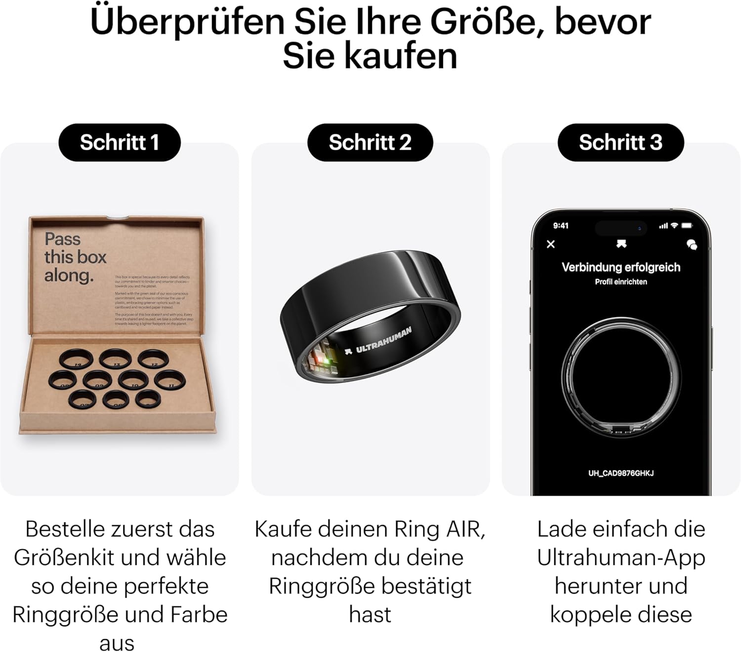 ULTRAHUMAN Ring-Air-Größen-Set mit Farbmuster – Größe zuerst vor dem Kauf (Sizing Kit) – Bild 2