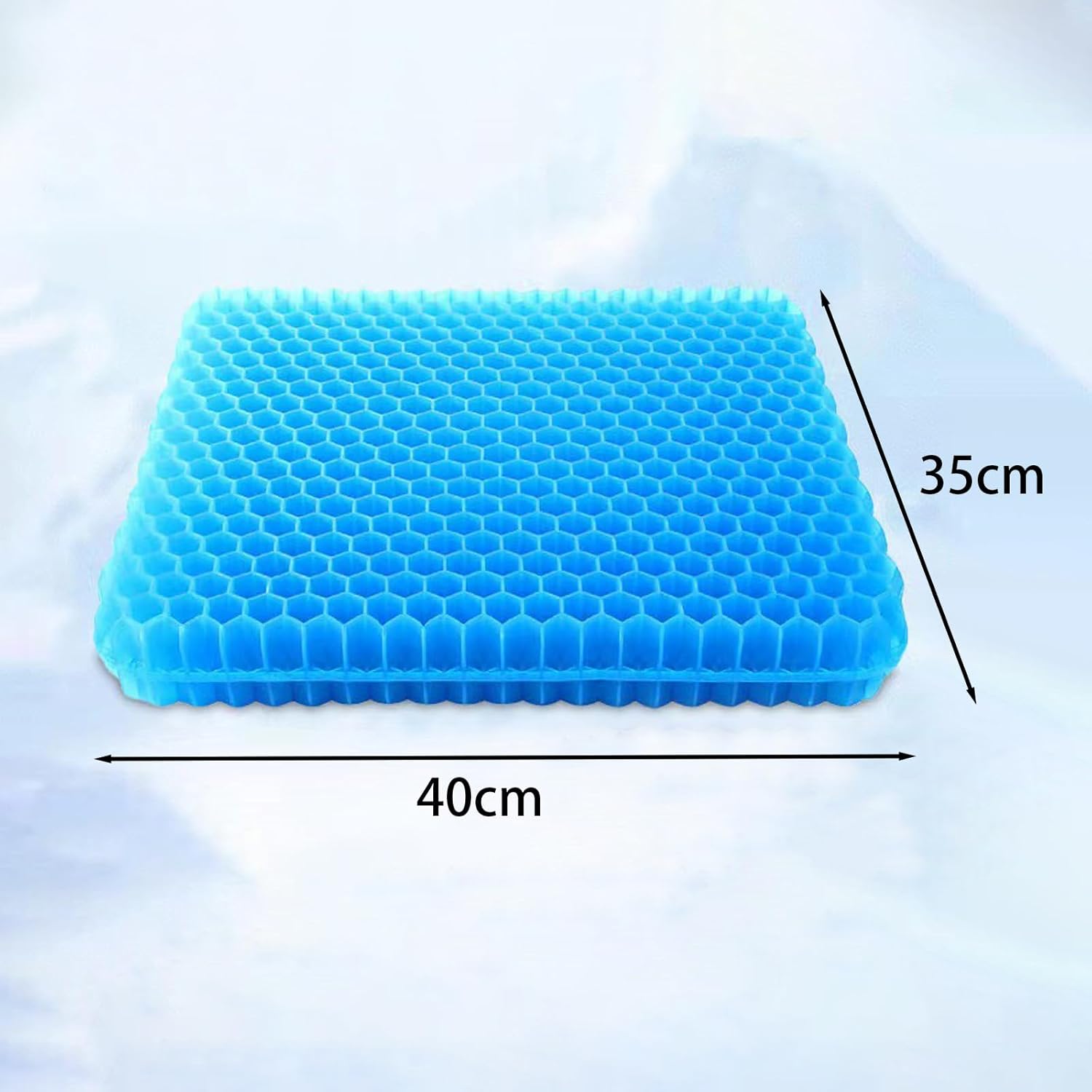 Gel-Sitzkissen, Gelkissen-Sitzkissen mit rutschfestem Bezug, Sitzkissen, orthopädisch, Wabenstruktur, elastisches Sitzkissen, atmungsaktives Stuhlkissen für Auto, Büro, Rollstuhl – Bild 5