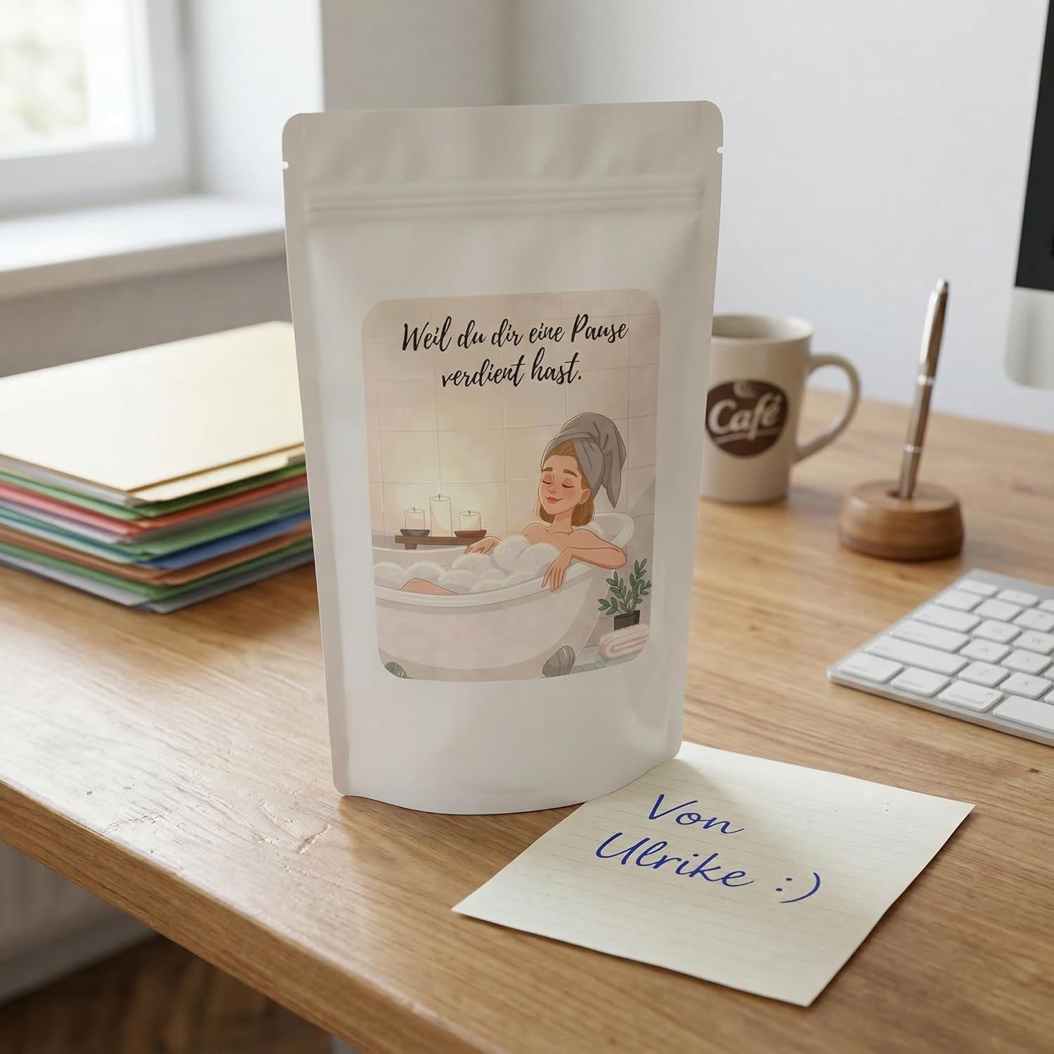 Wellness-Geschenkset für Frauen, 6-teiliges Geschenksäckchen mit Badezusatz, Duftkerze und mehr, Geschenk für Mama, Frau, Schwester & Freundin, Entspannung für Frauen, Geschenkbox, Geschenkbox zum Geburtstag – Bild 8