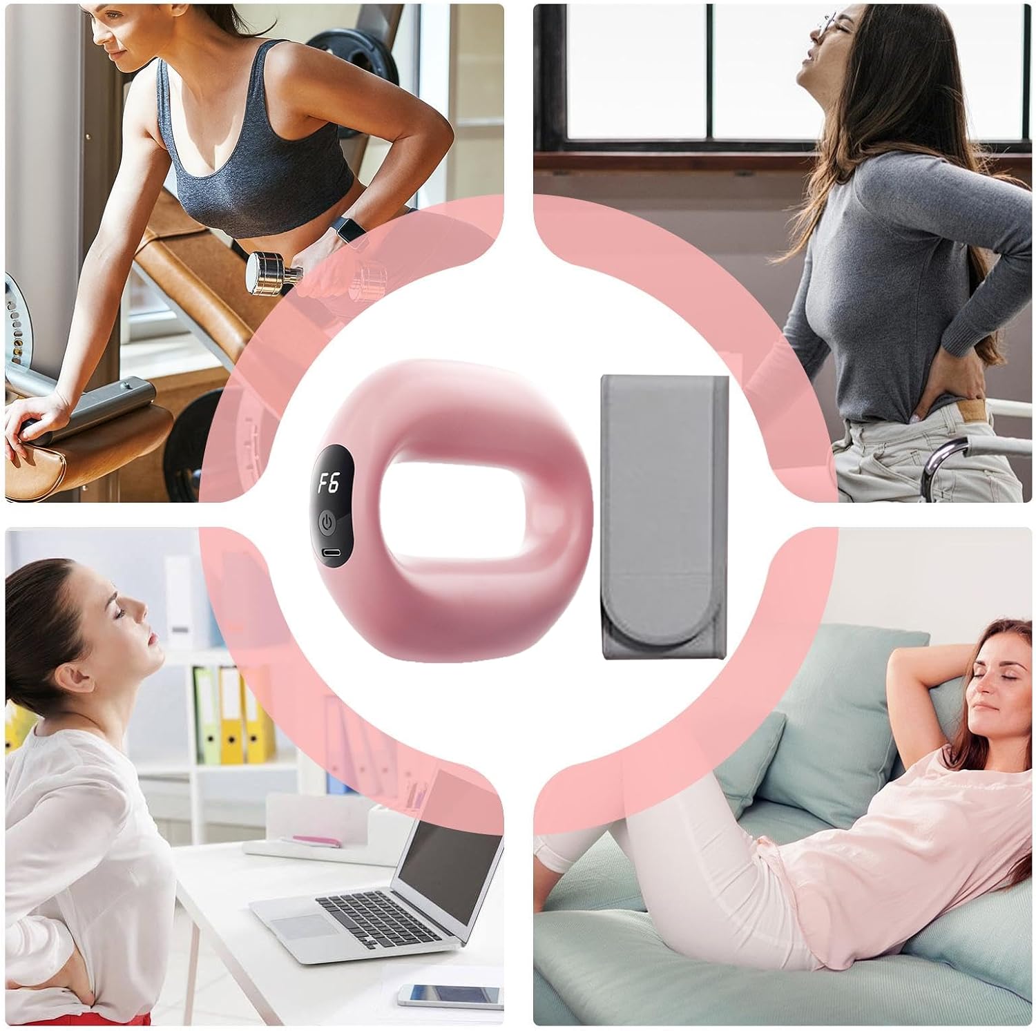 Faszien Massage Ring, Elektrischer Faszien Massagegerät - Leises Entspannungsgerät Mit Verstellbaren Modi Für Dehnroutine Yoga Gym Schreibtischpause Für Dehnübungen Pausengymnastik Nach Yoga – Bild 6