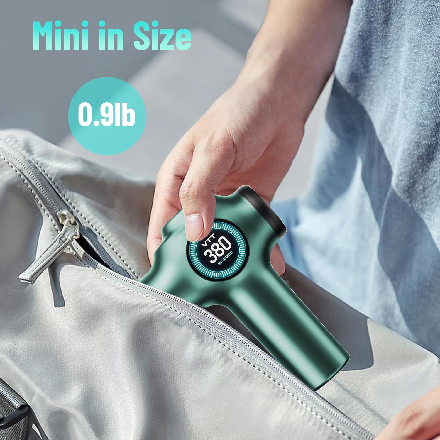 Faszienpistole & Muskelmassagepistole 99 Stufen, 9 Aufsätze, 3600 Schläge/min, leises elektrisches Massagegerät mit LCD-Display, tragbarer Muskelentspanner für Rücken, Nacken, Beine, Sport – Bild 7