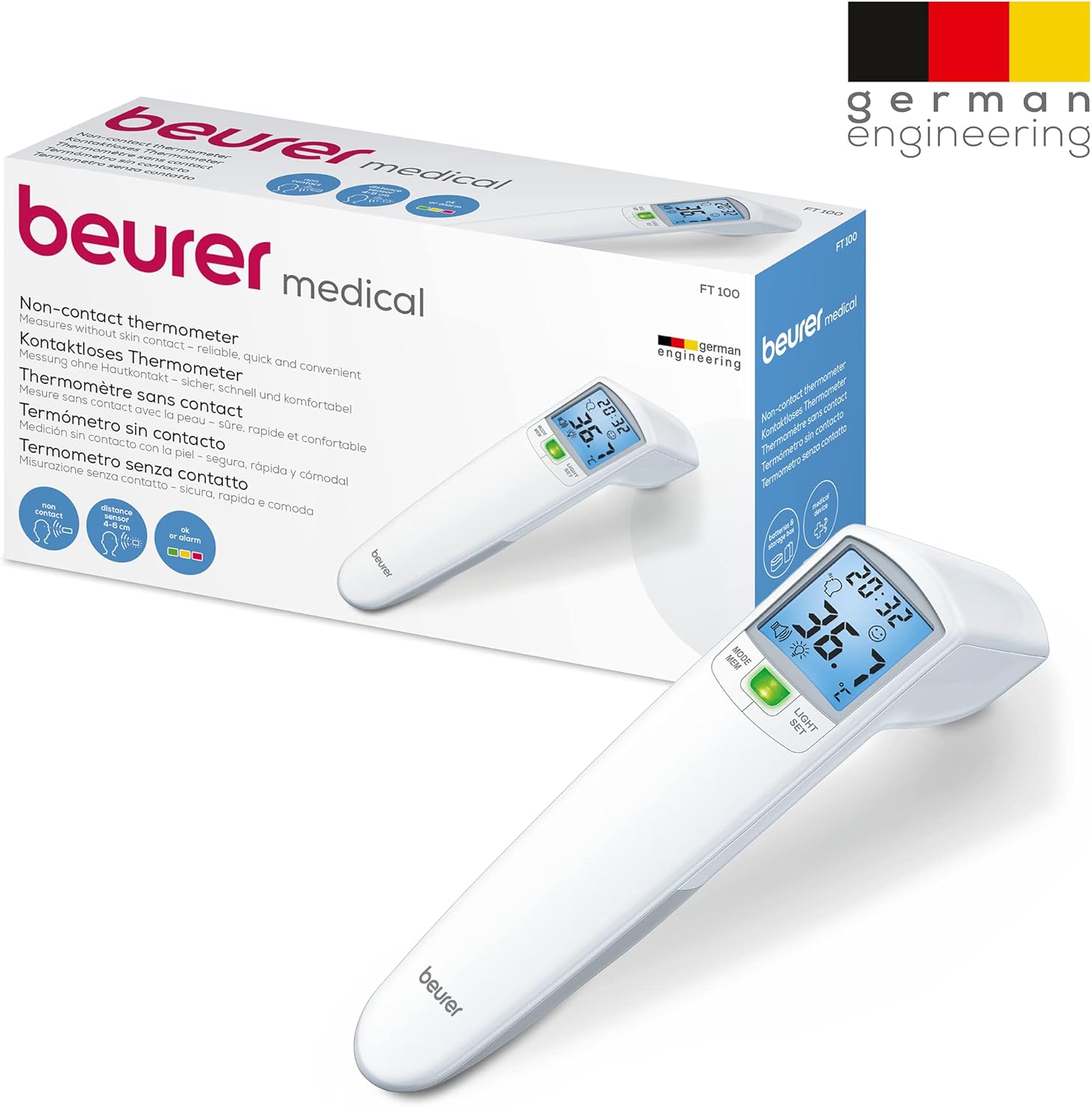 Beurer FT 100, berührungsloses Fieberthermometer mit Infrarot-Messtechnik – Bild 6