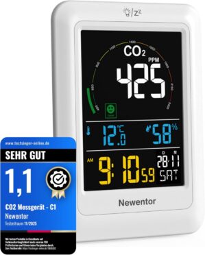 Newentor CO2-Messgerät, 4 CO2-Konz...