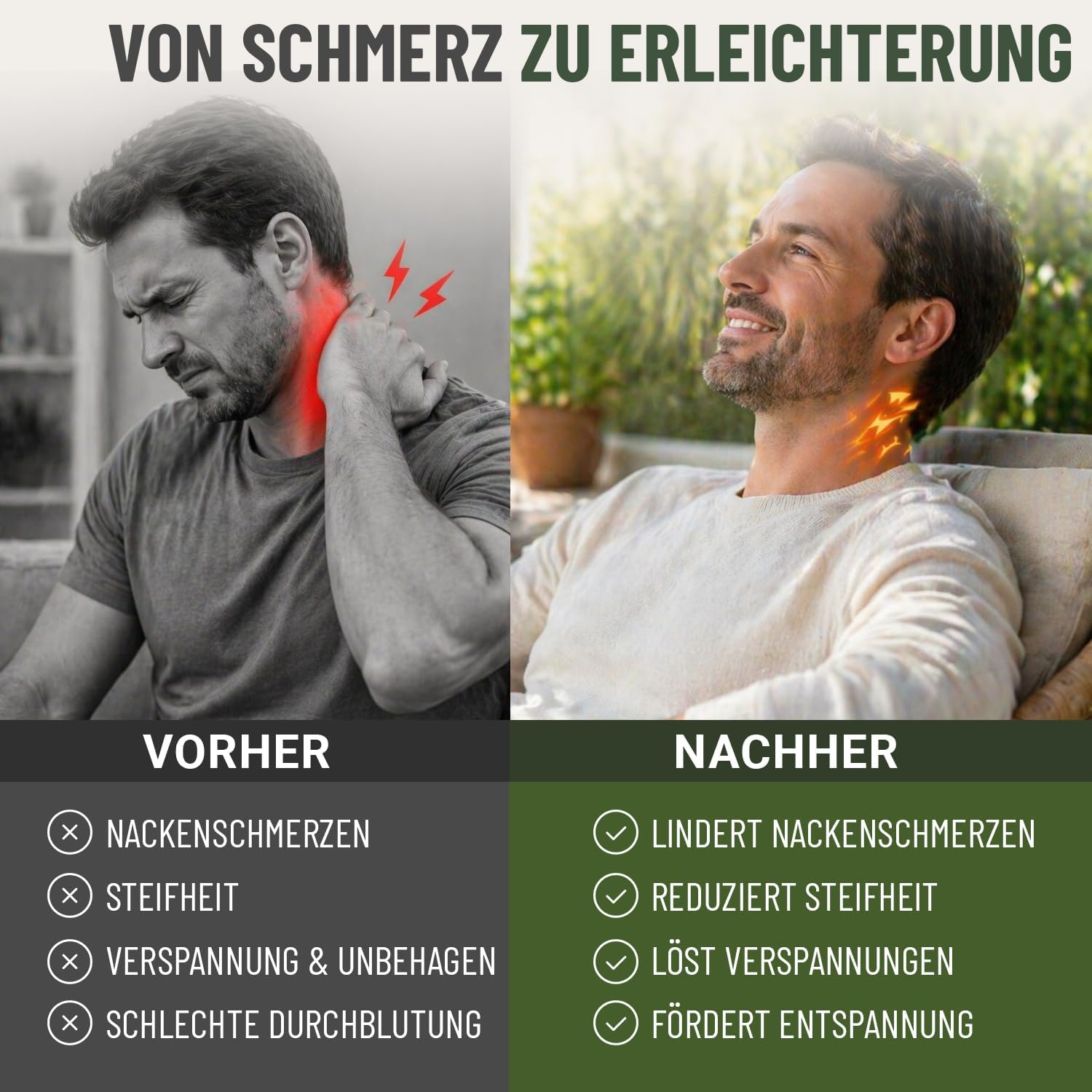 BeFit24 Nackenmassagegerät 4D mit Wärme, kabellos, Tiefengewebsmassagegerät für Nacken, Schulter, Rücken, wirksam gegen Schmerzen & Verspannungen, ideal für Büro, Zuhause & Geschenk – Bild 3