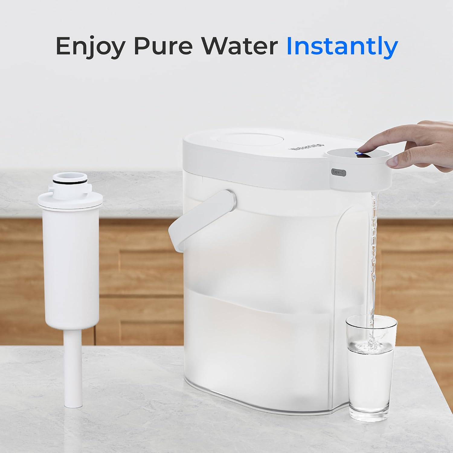 Waterdrop WD-EWFSS Ersatzfilter für Waterdrop Instant elektrische Wasserfilterkanne, WD-ED00W, WD-ED00B, WD-EDW-FP, hält bis zu 1 Monat oder 150 Liter (3 Stück) – Bild 8