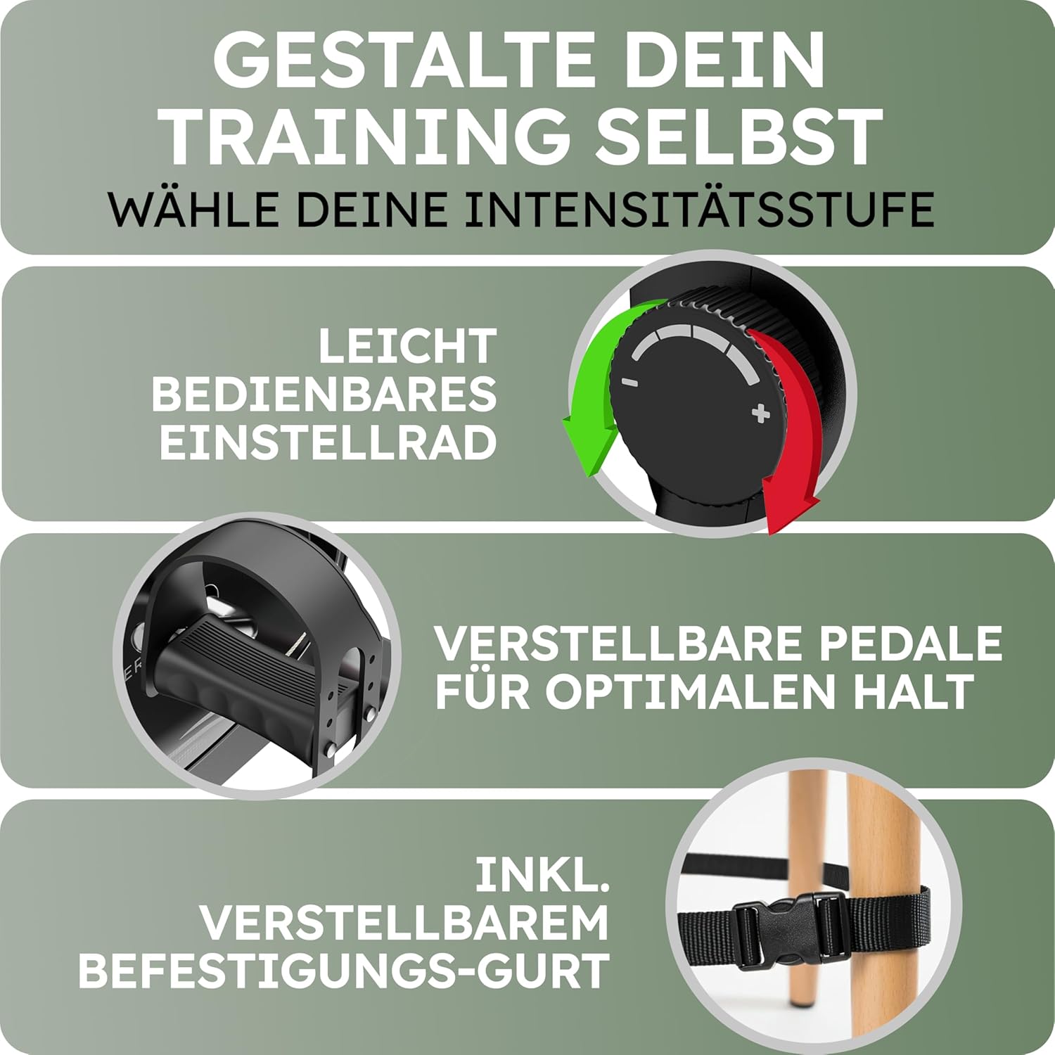 HELDENWERK Pedaltrainer-Set – TÜV/GS geprüft 2025 inkl. Befestigungsgurt & Antirutschmatte – Arm- und Beintrainer für zu Hause – Senioren Pedaltrainer, Heimtrainer – Bild 5