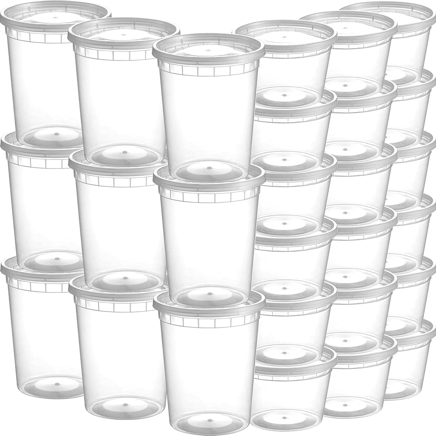 Luftdichte Vorratsdosen mit Deckel von JoyServe – 48 Sets mit 54 Deckeln, 24 Vorratsgläser mit 32 Unzen und 24 mit 16 Unzen Fassungsvermögen, Frischhaltedosen mit Deckel, BPA-frei, spülmaschinen- und mikrowellenfest – Bild 8
