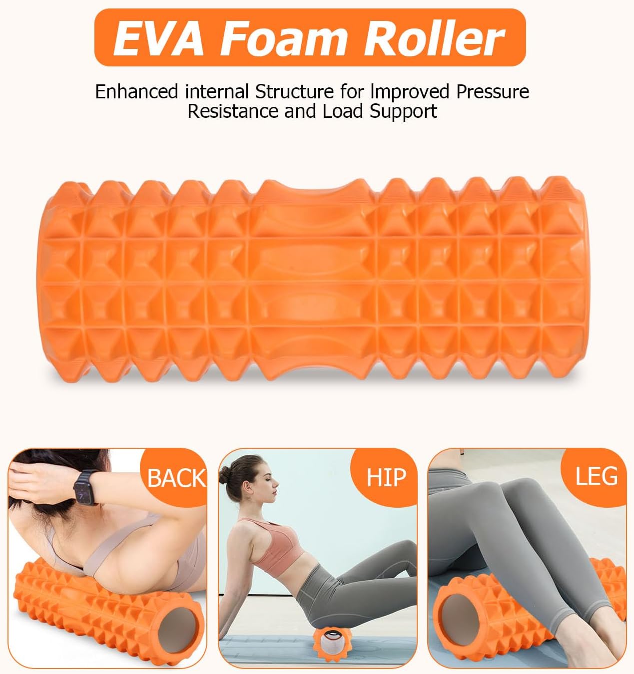 Farbiges 5-in-1-Massageset, hochdichte Faszienrolle Wirbelsäule, Massagerolle, Massageball, Spanner, Widerstandsband für Tiefenmuskelmassage, Fitnessübungen für den ganzen Körper, Pilates-Set – Bild 4