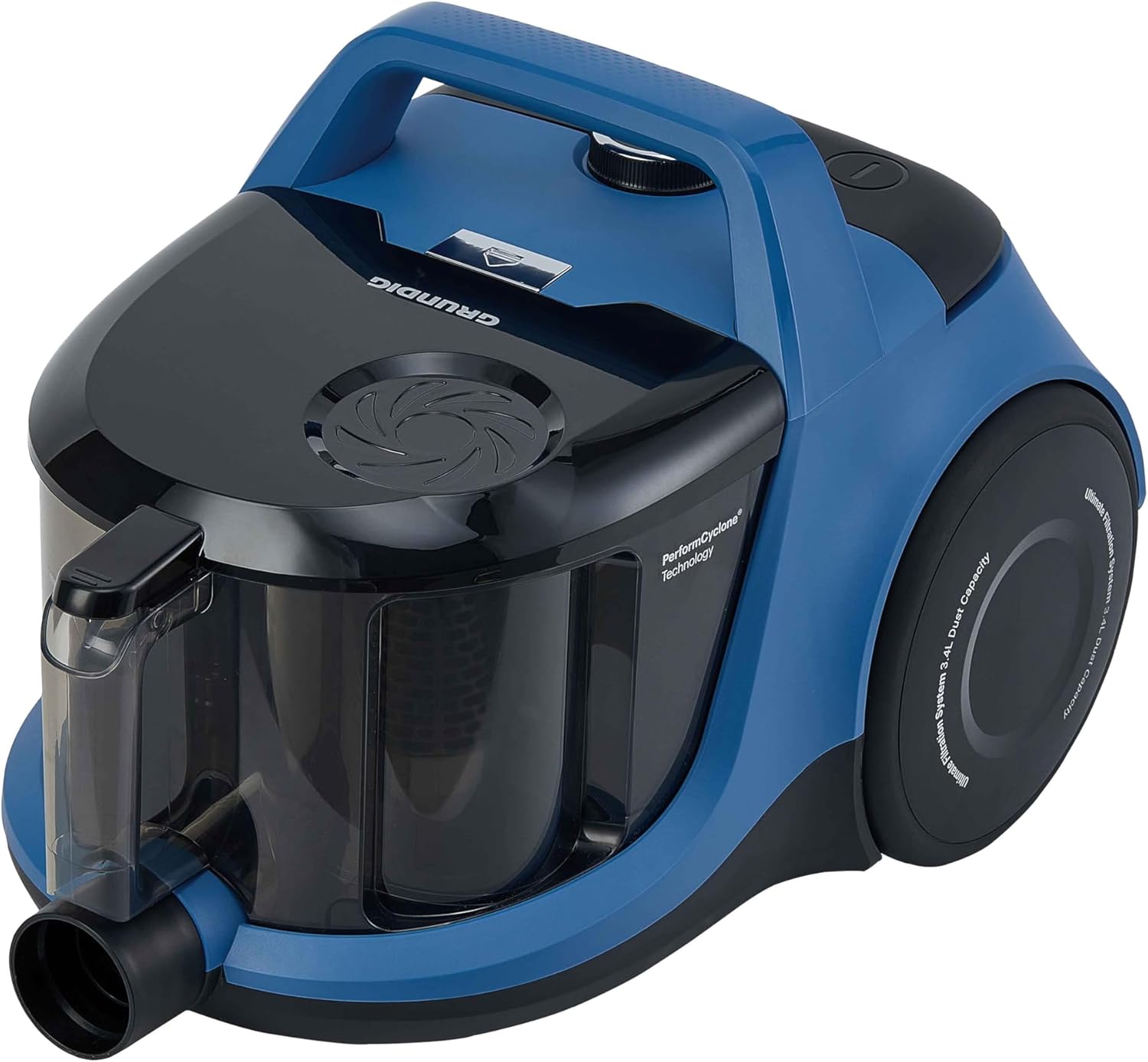 Grundig VCC 6570 Beutelloser Staubsauger, 3,4 l Staubbehälter, 890 W, HEPA H13 Filter & 7,7 m Aktionsradius, hygienisch & komfortabel, Blau/Schwarz – Bild 5