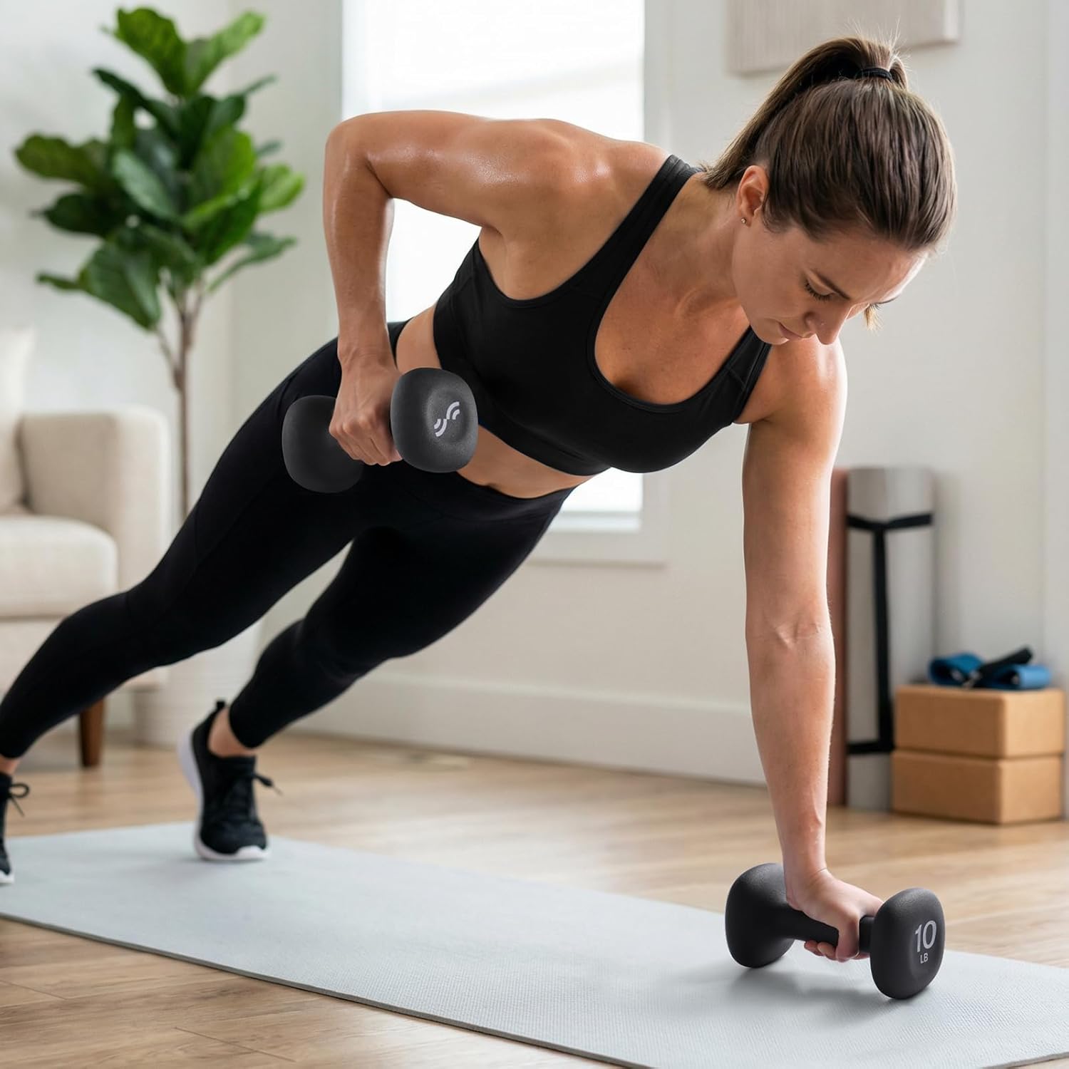 Sportneer Kurzhanteln, Neopren-Hanteln, Damen-Hantel-Set, kleines Hantel-Set (2er-Set), für Damen, Gymnastik, Yoga, Pilates und Kinder – Bild 4