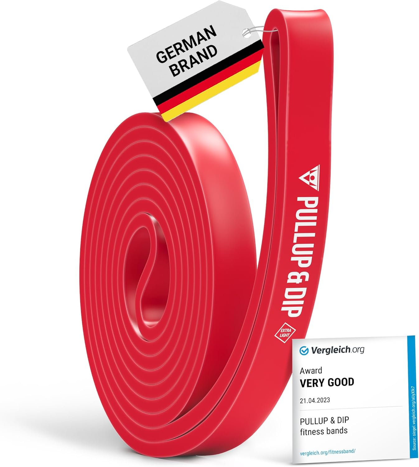 PULLUP & DIP Fitnessbänder, Widerstandsbänder mit Tasche, Türanker (mit Sets) und Übungsanleitung, einzeln & im Vorteilsset, Pull-Up Band Fitnessband für Calisthenics – Bild 2